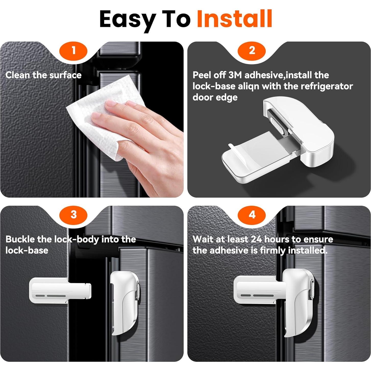 Cerraduras para Refrigerador a Prueba de Niños 2 Unidades ABS