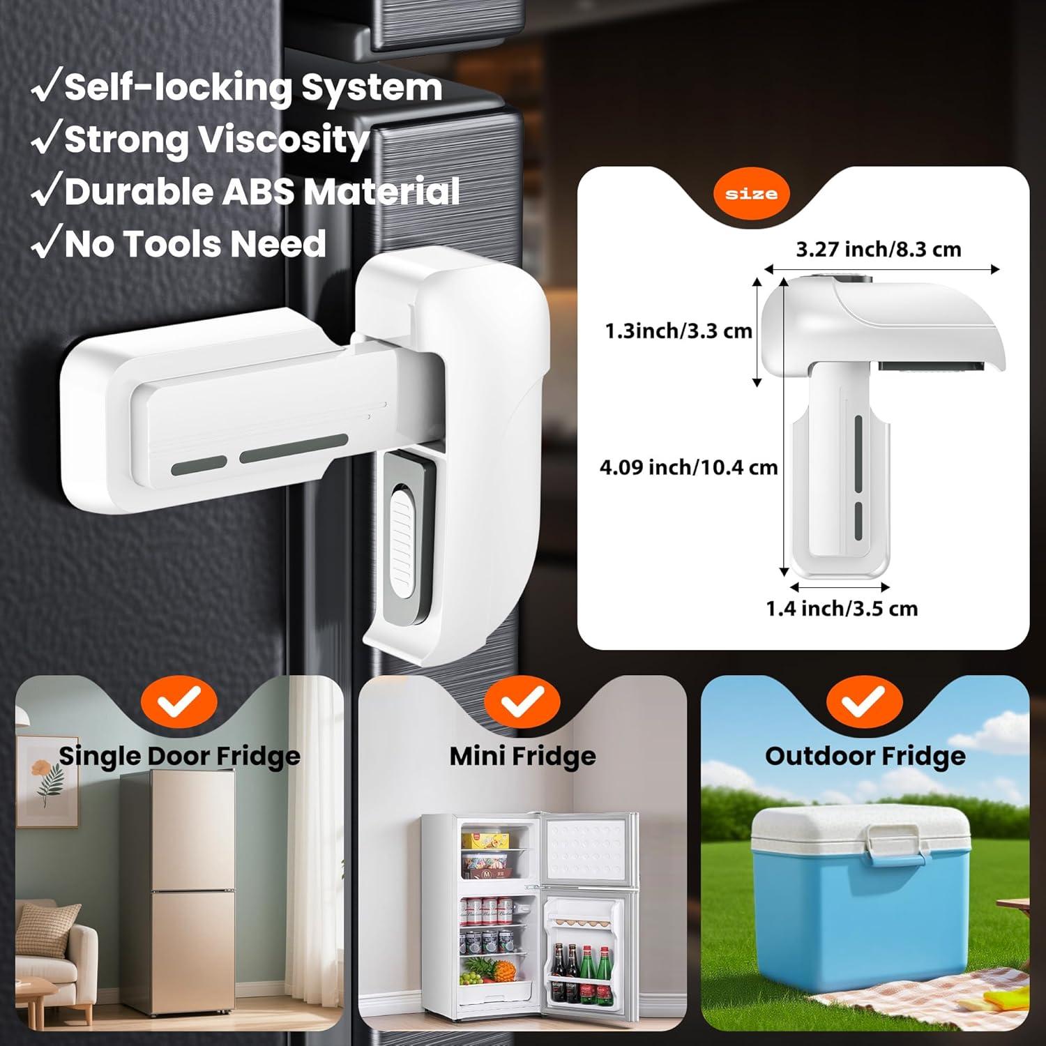 Cerraduras para Refrigerador a Prueba de Niños 2 Unidades ABS