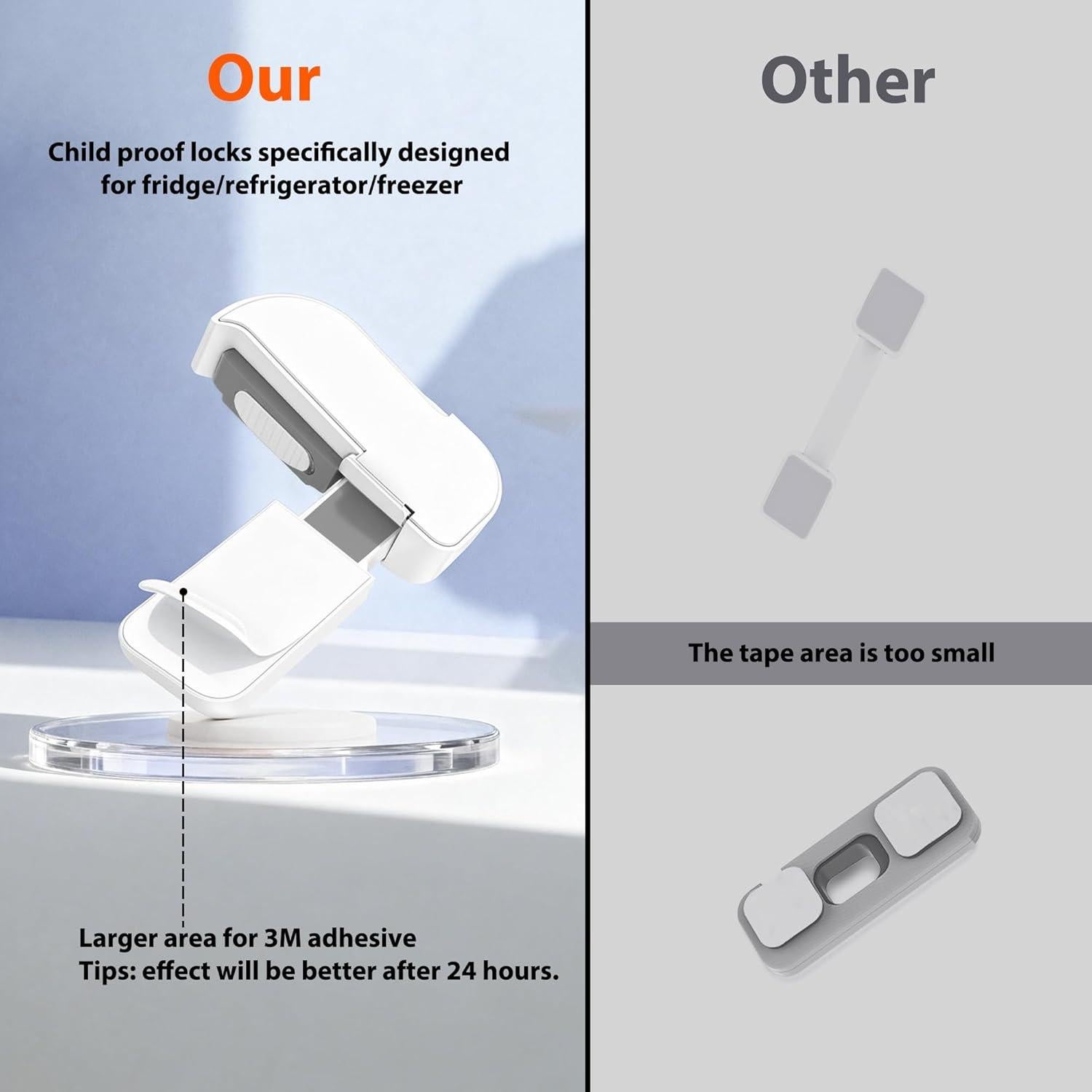 Cerraduras para Refrigerador a Prueba de Niños 2 Unidades ABS