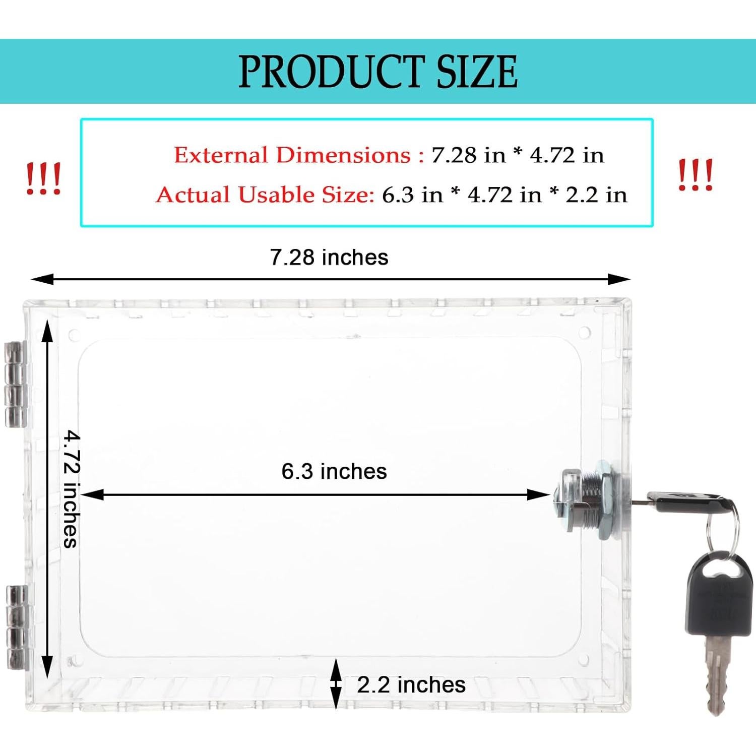 Caja de bloqueo para termostato GYFVBH transparente 16x12x5.6 cm
