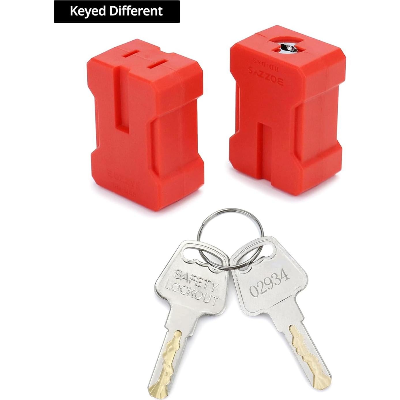 Dispositivo de Bloqueo de Enchufe QWORK con 4 Llaves - 2 Paquetes