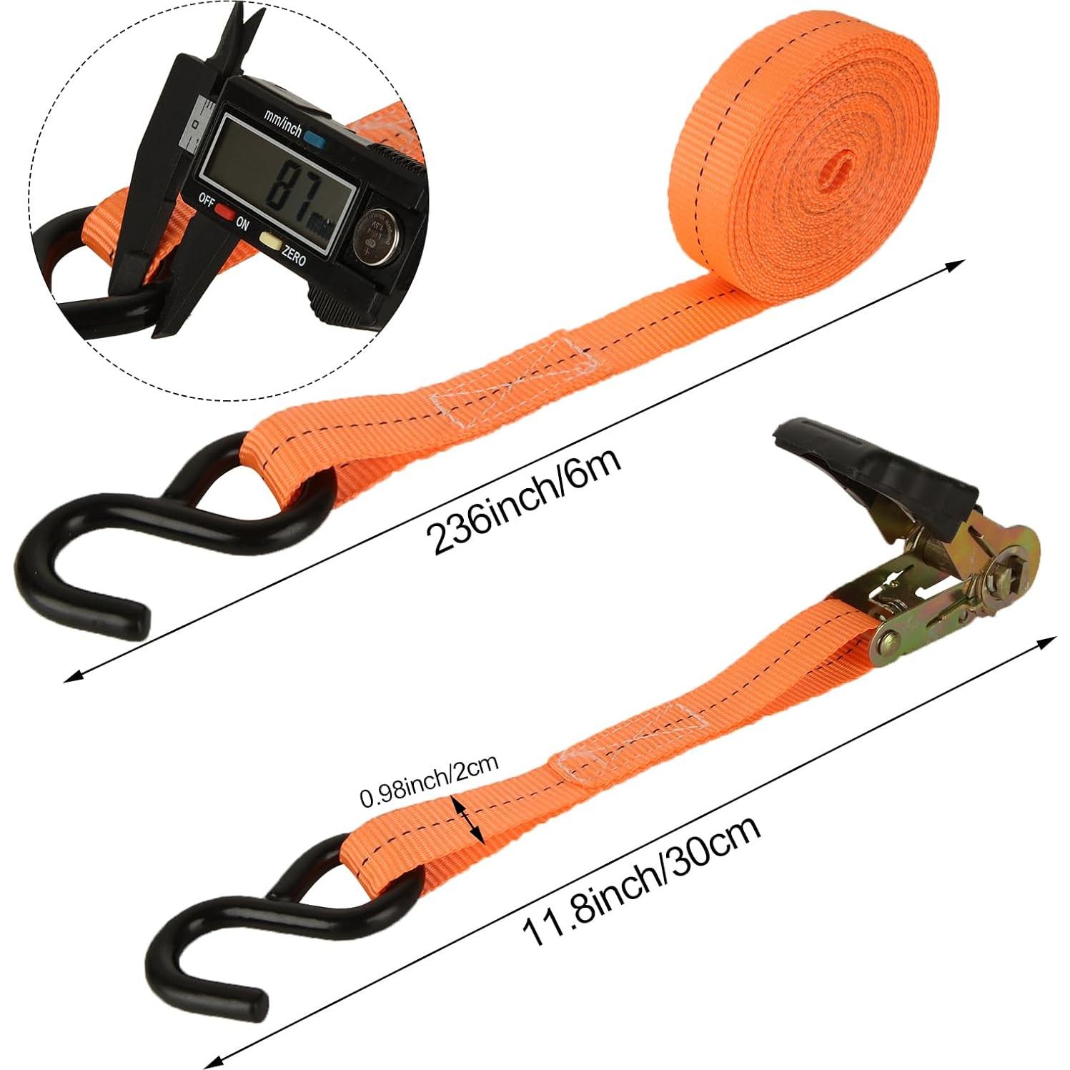 Correas de Trinquete HNBun 6m Naranjas 770kg Resistencia