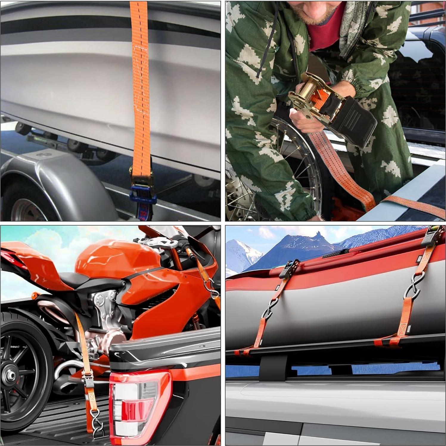 Correas de Trinquete HNBun 6m Naranjas 770kg Resistencia