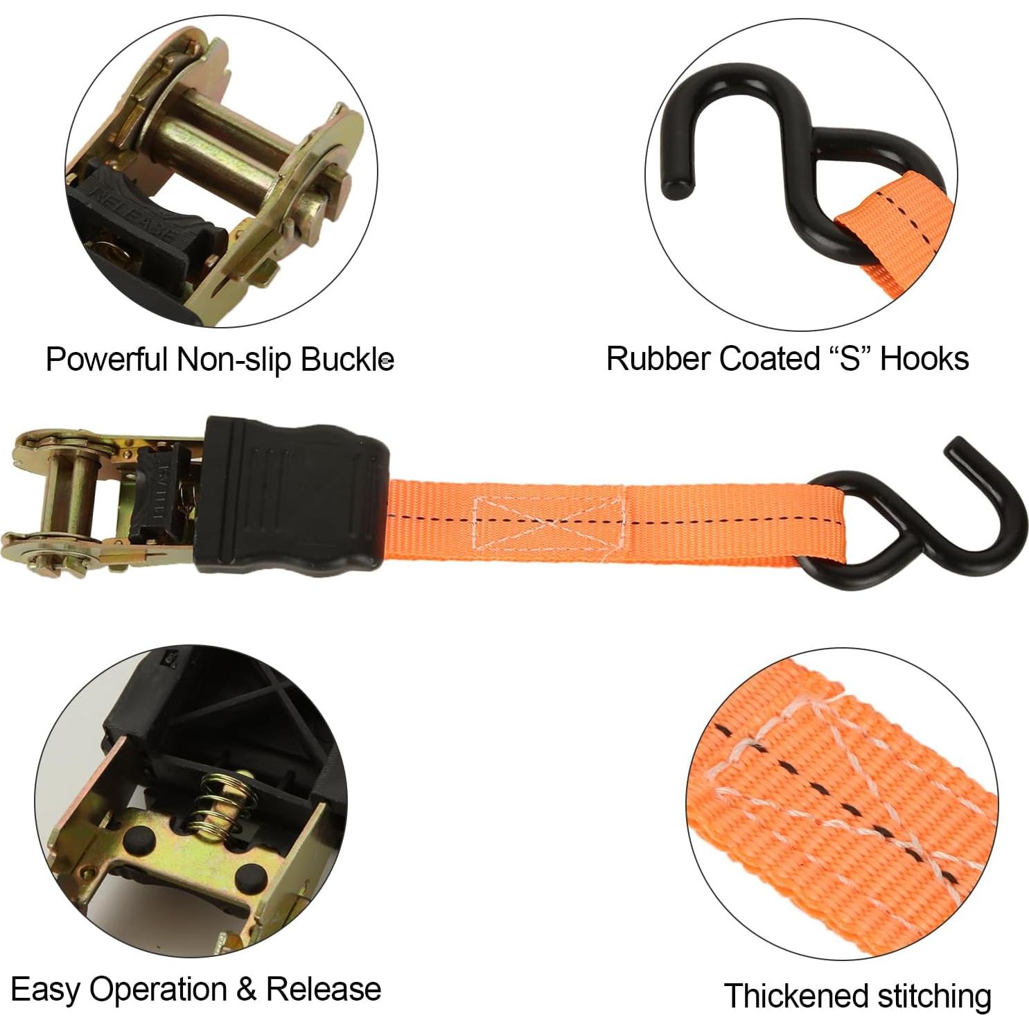 Correas de Trinquete HNBun 6m Naranjas 770kg Resistencia