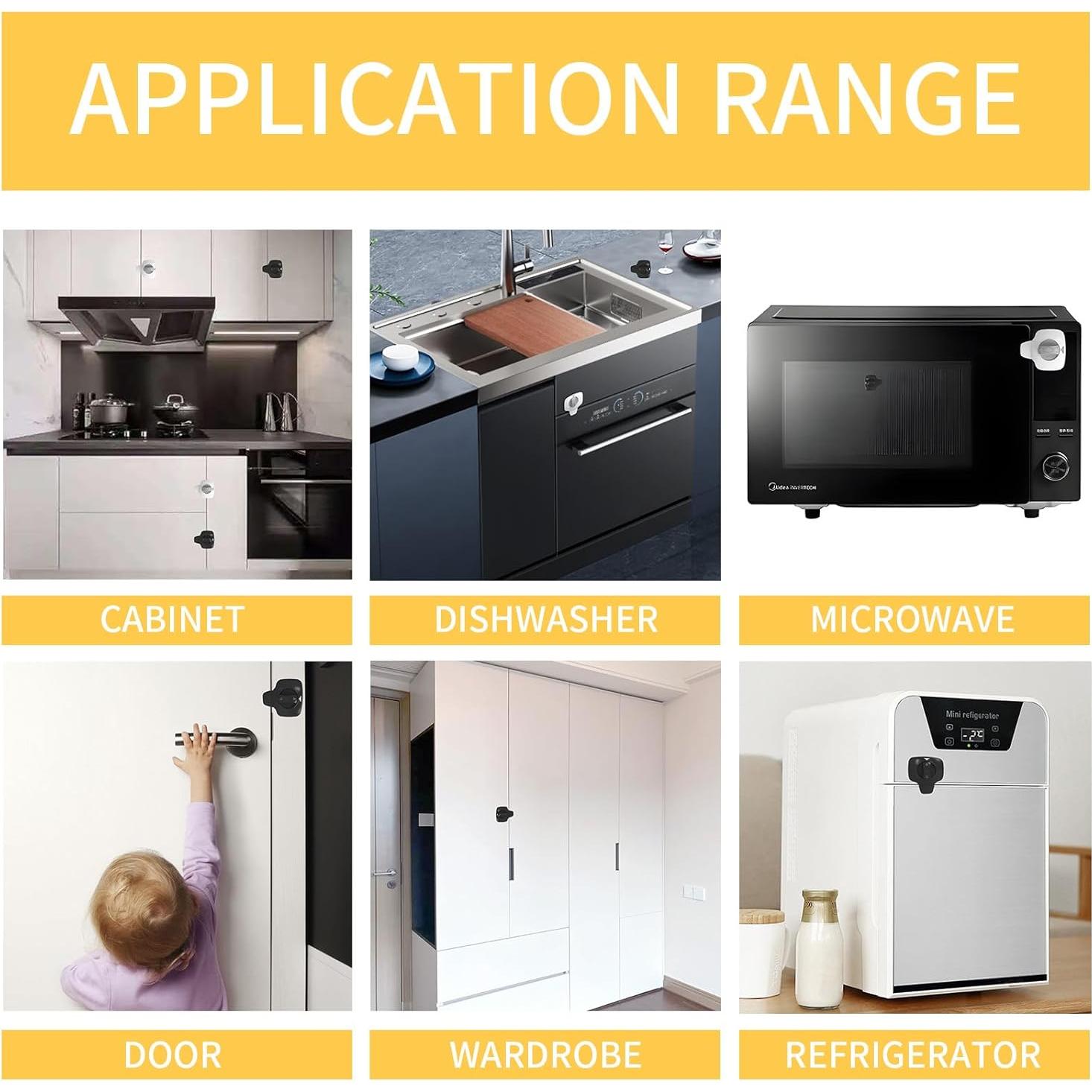 Bloqueo de Puerta de Horno a Prueba de Niños Negro - 1 Pcs