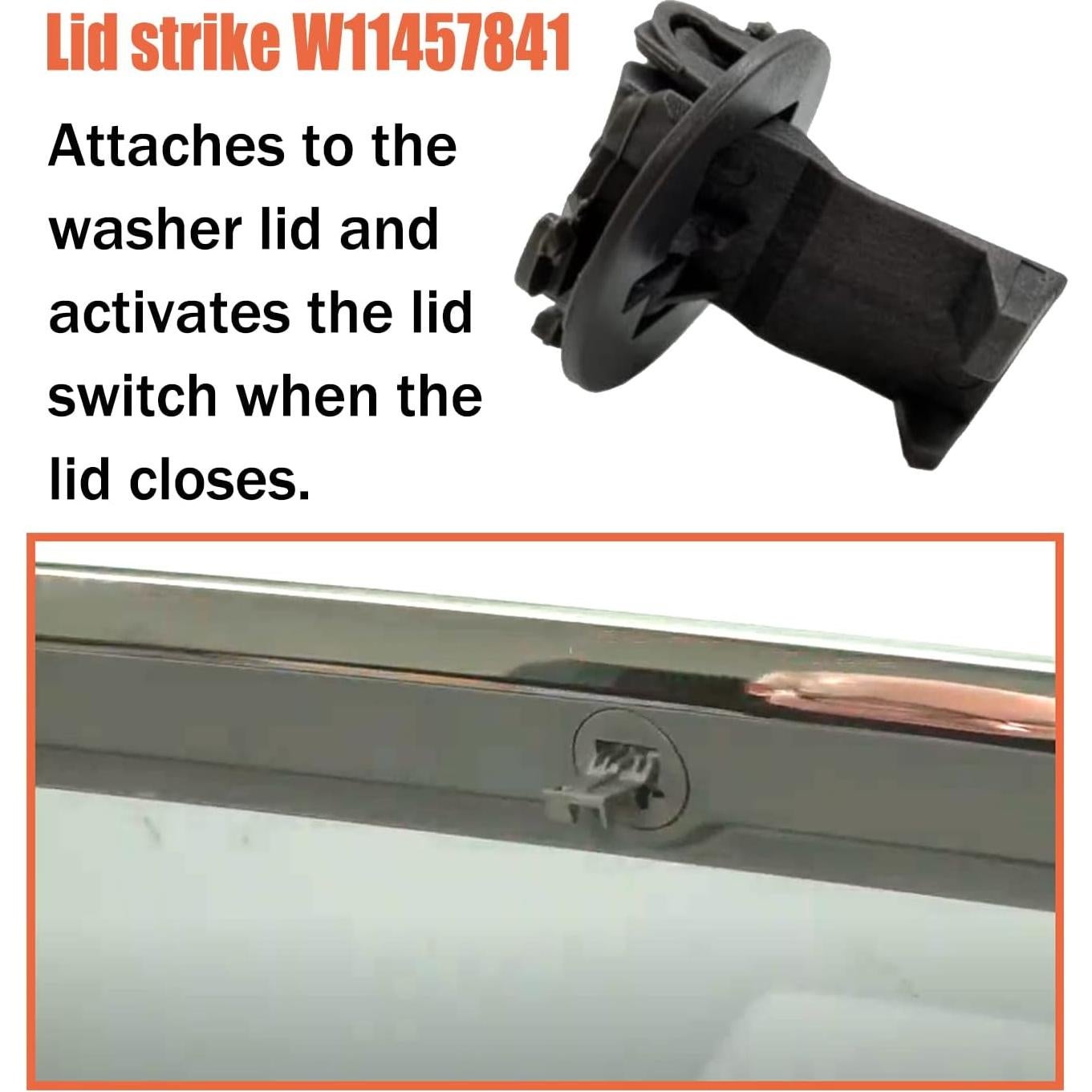 Pestillo de Tapa de Lavadora Kscjdg W11457841 - Reemplazo Duradero