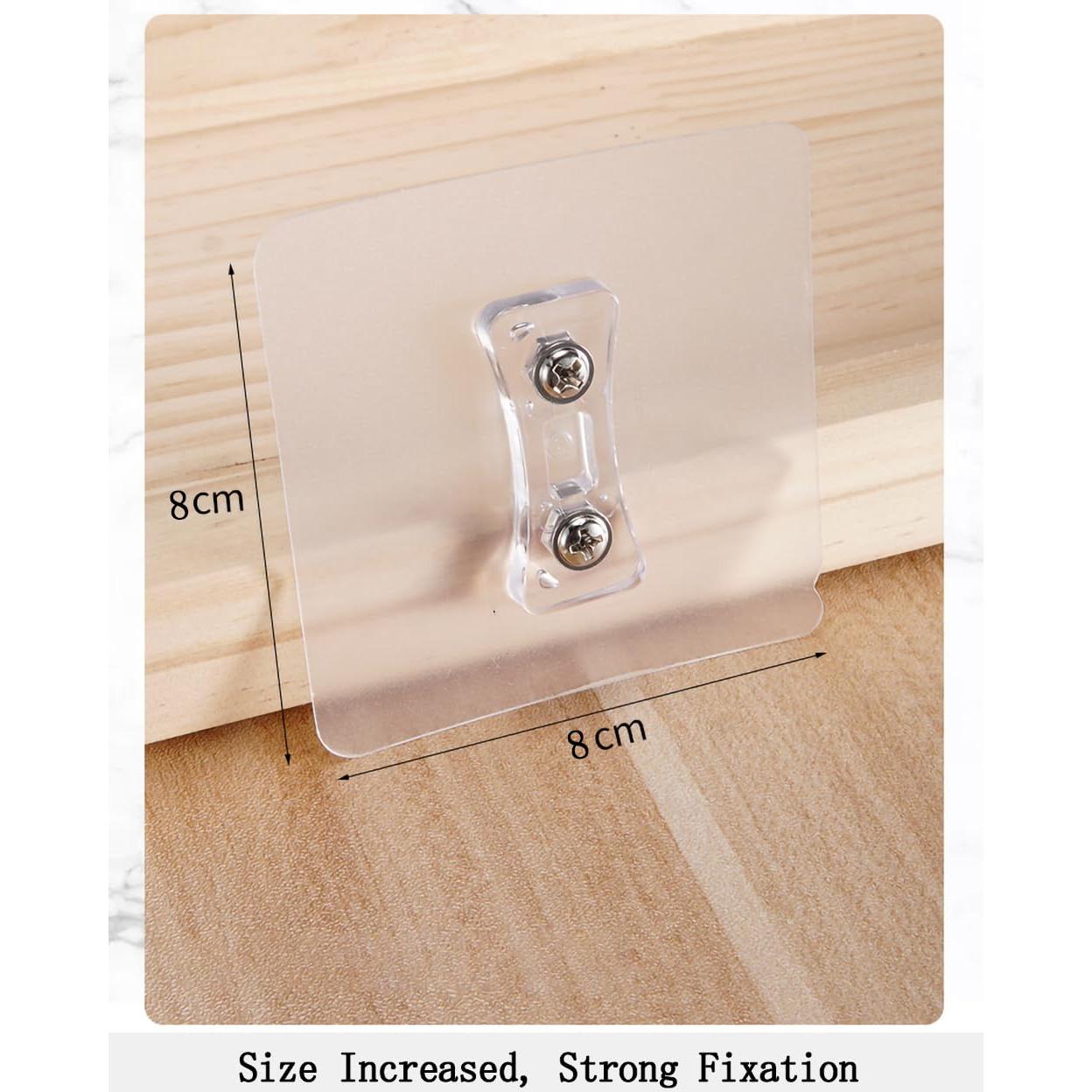 Anclajes de Muebles Autoadhesivos 4 Pares Sin Perforación 99.79kg