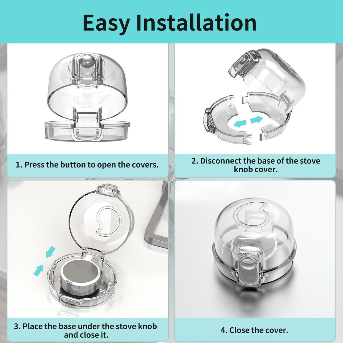 Cubiertas de Perilla de Estufa a Gas Seguridad Infantil - 5 Pzas