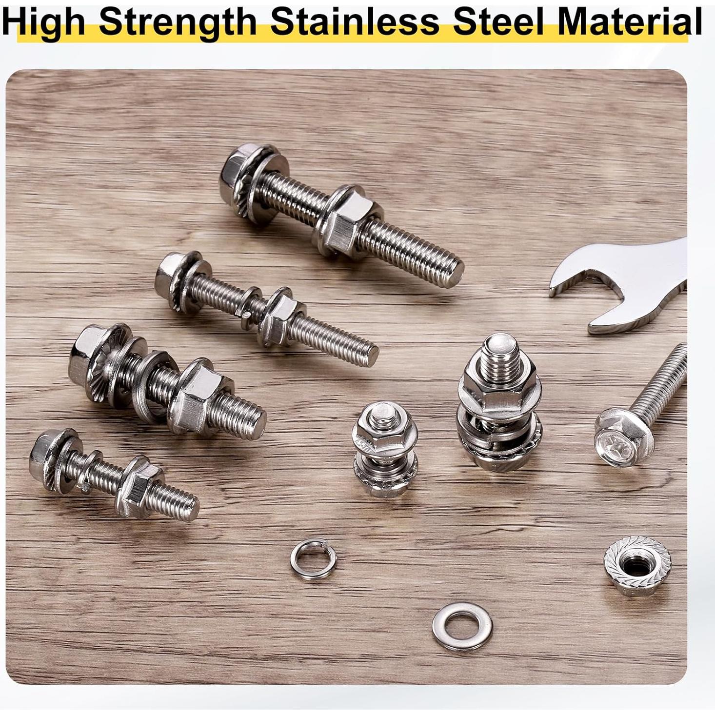 Tornillos Hexagonales M6 x 30mm uxcell Acero Inoxidable 10Pcs