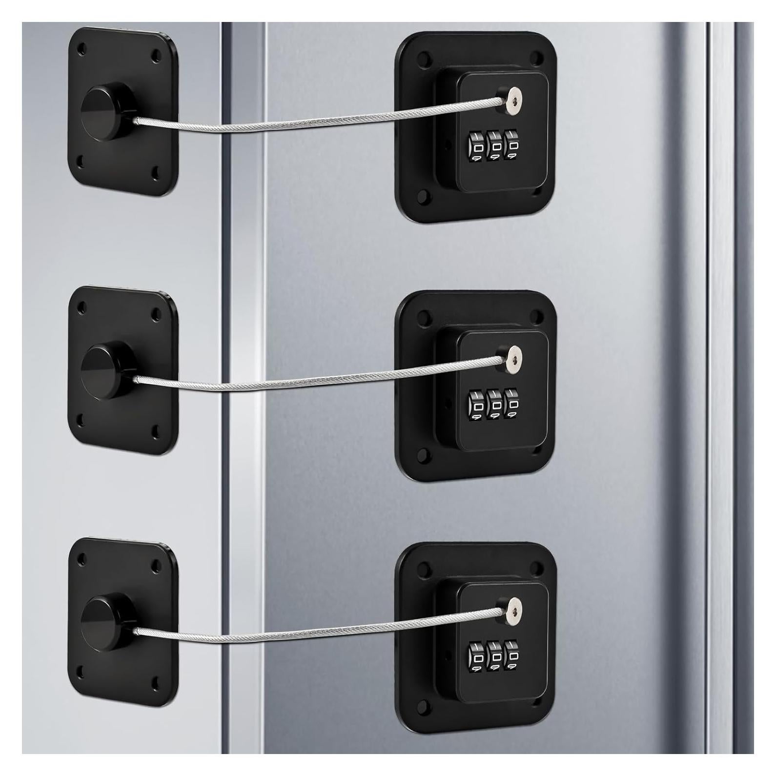 Paquete de 3 Cerraduras de Refrigerador Locilot para Niños