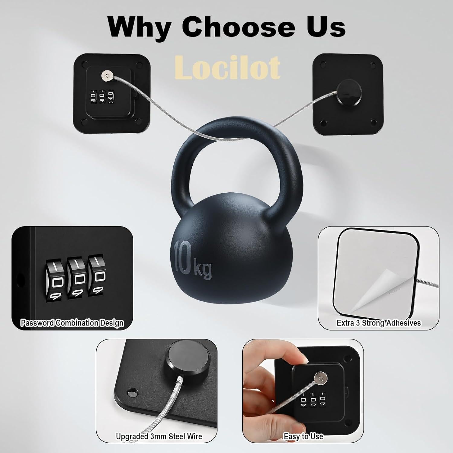 Paquete de 3 Cerraduras de Refrigerador Locilot para Niños