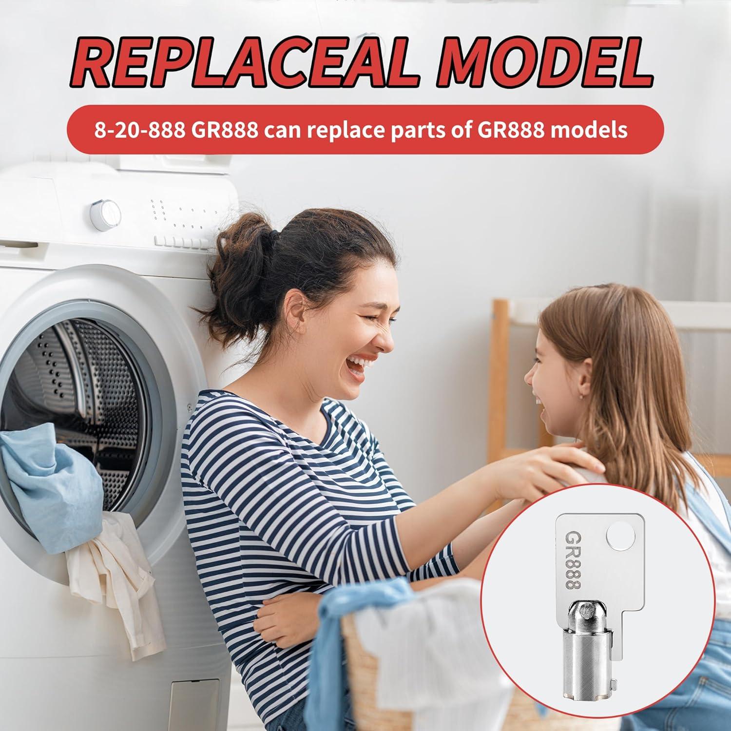 Juego de 2 Llaves de Lavandería Moneda GR888 - Reemplazo