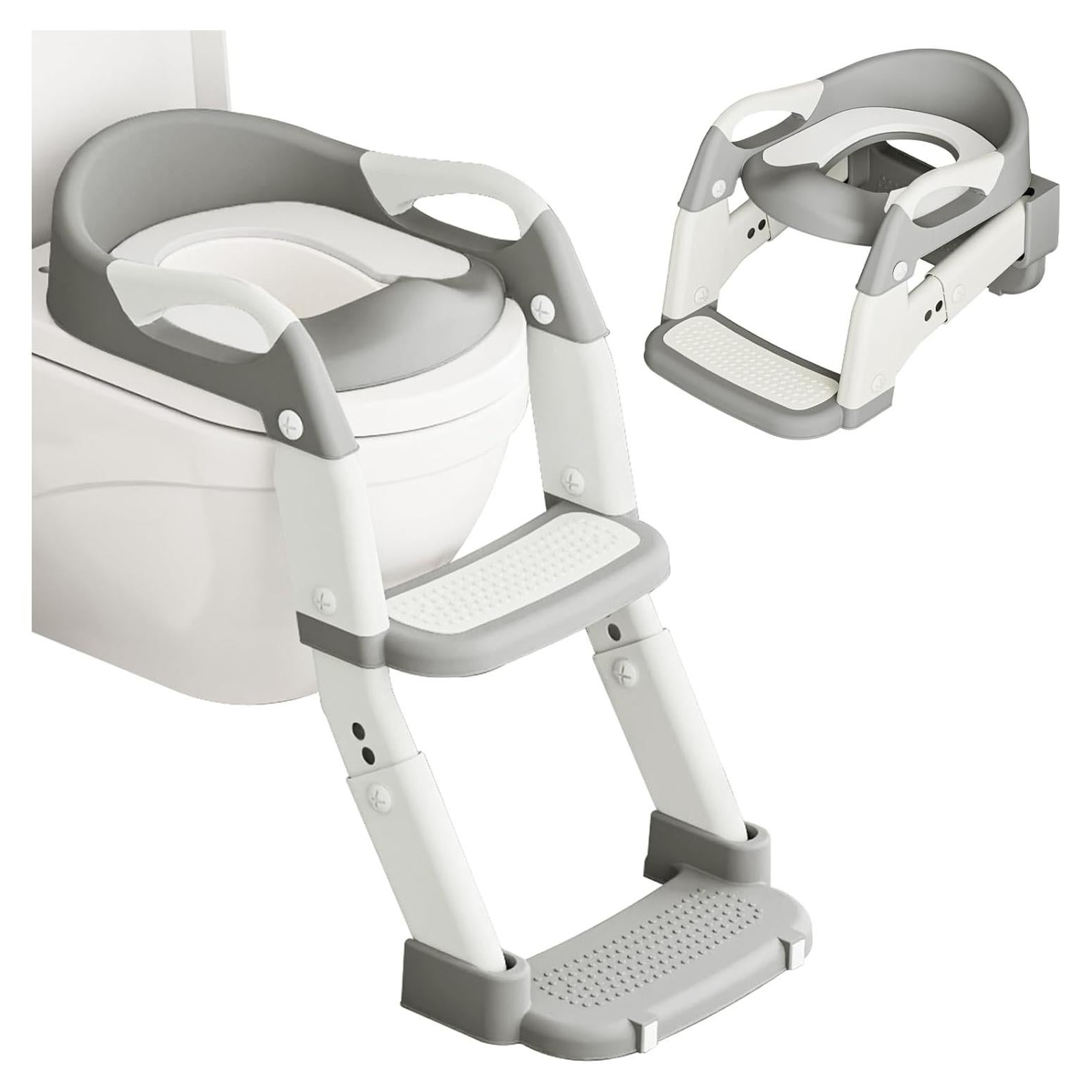 Asiento de Entrenamiento para Baño 3 en 1 Kimitimi Gris