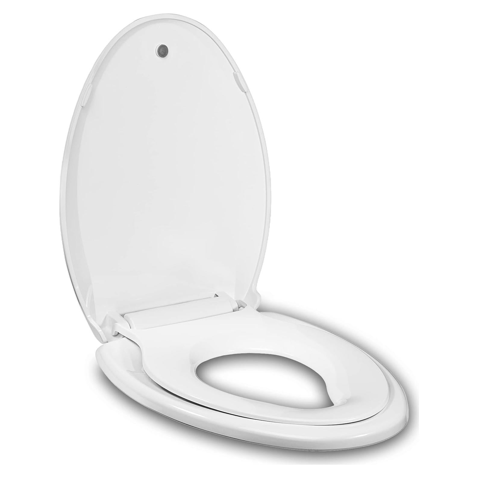 Asiento de Inodoro Alargado JINGZE Blanco con Cierre Suave