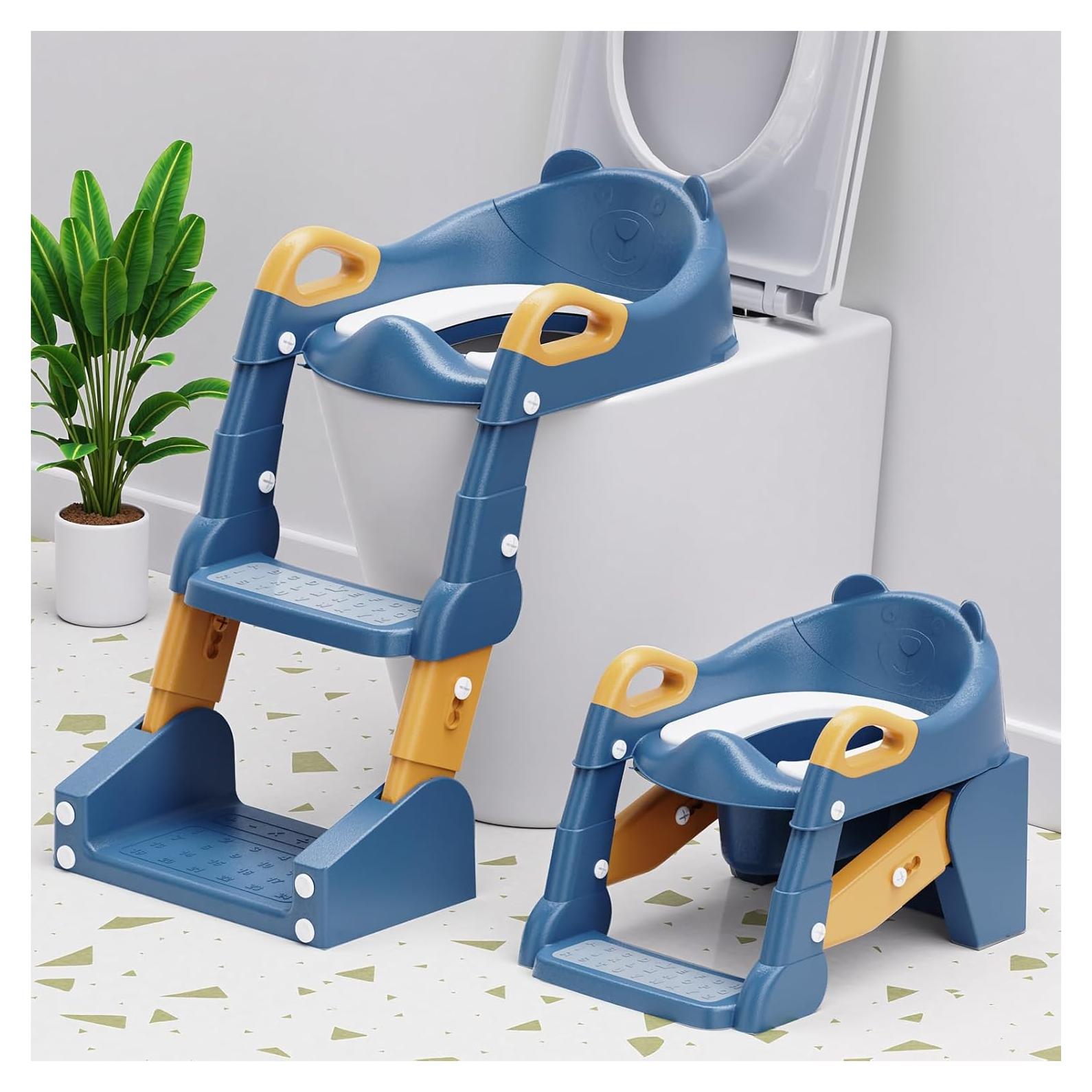 Asiento de Entrenamiento para Baño Bonbay 3-en-1 con Escalera