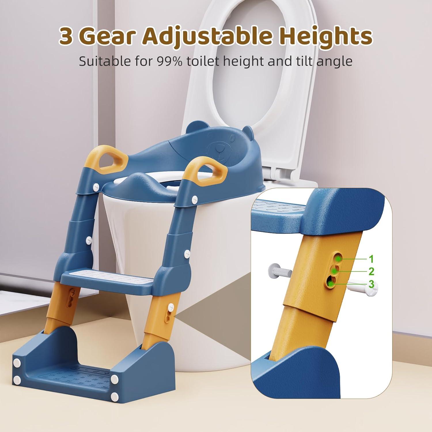 Asiento de Entrenamiento para Baño Bonbay 3-en-1 con Escalera