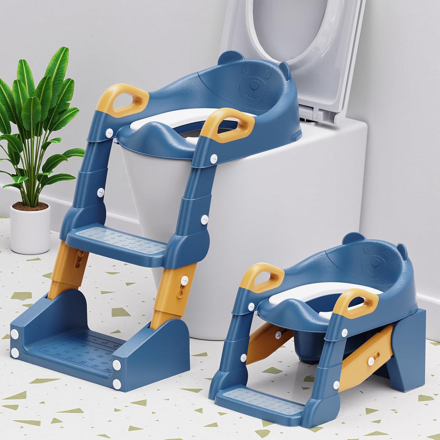 Asiento de Entrenamiento para Baño Bonbay 3-en-1 con Escalera