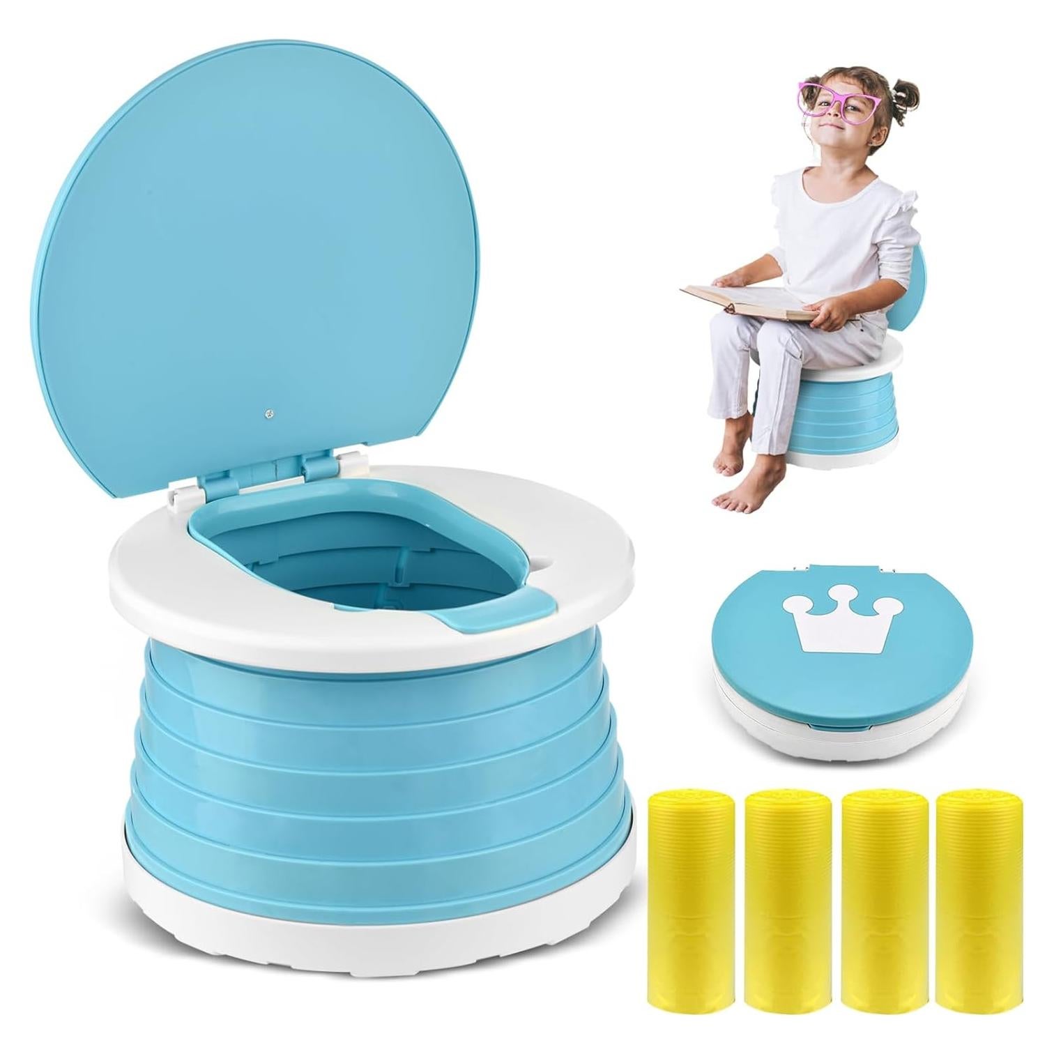 Inodoro Portátil Plegable VISATOR para Niños Azul 0.75 kg