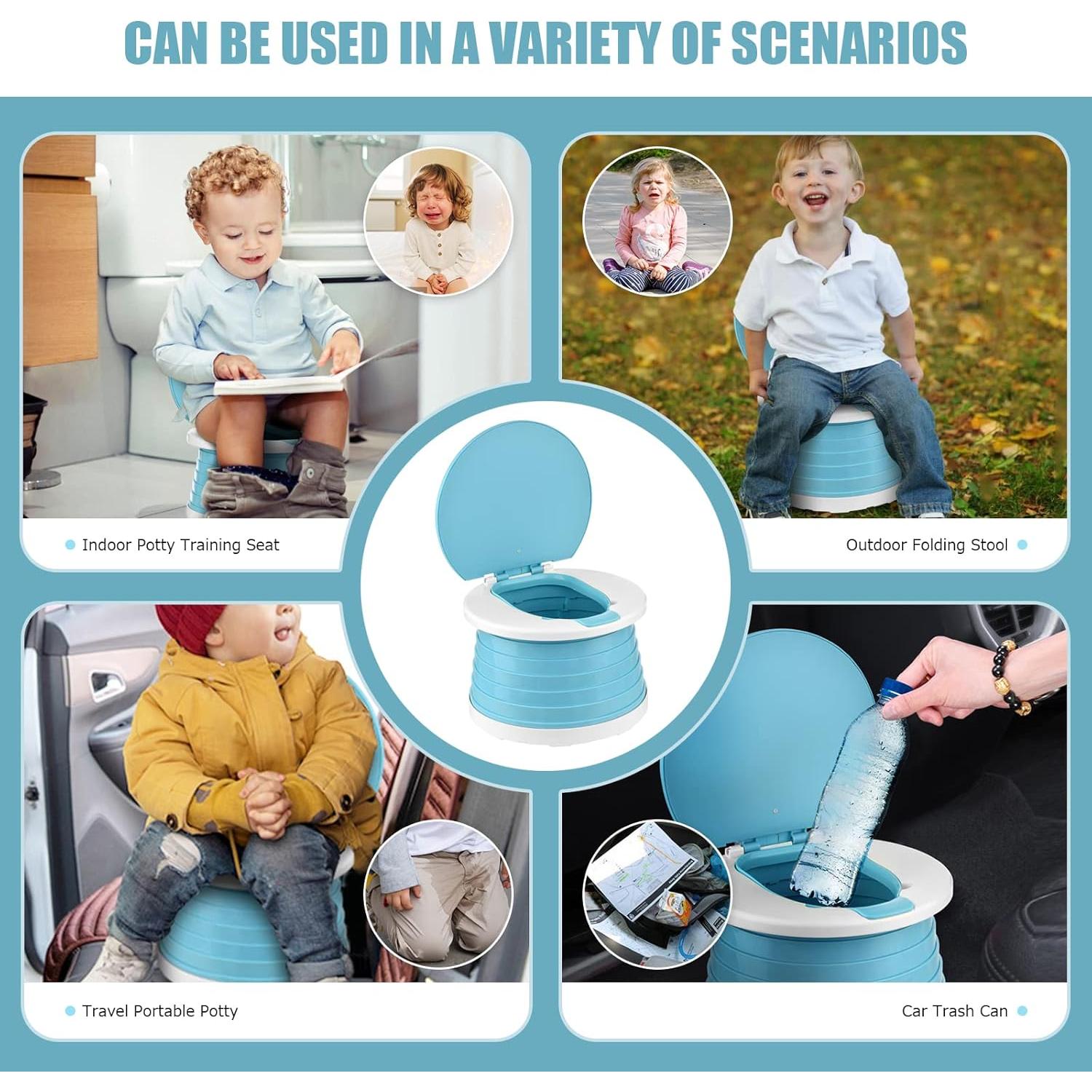 Inodoro Portátil Plegable VISATOR para Niños Azul 0.75 kg