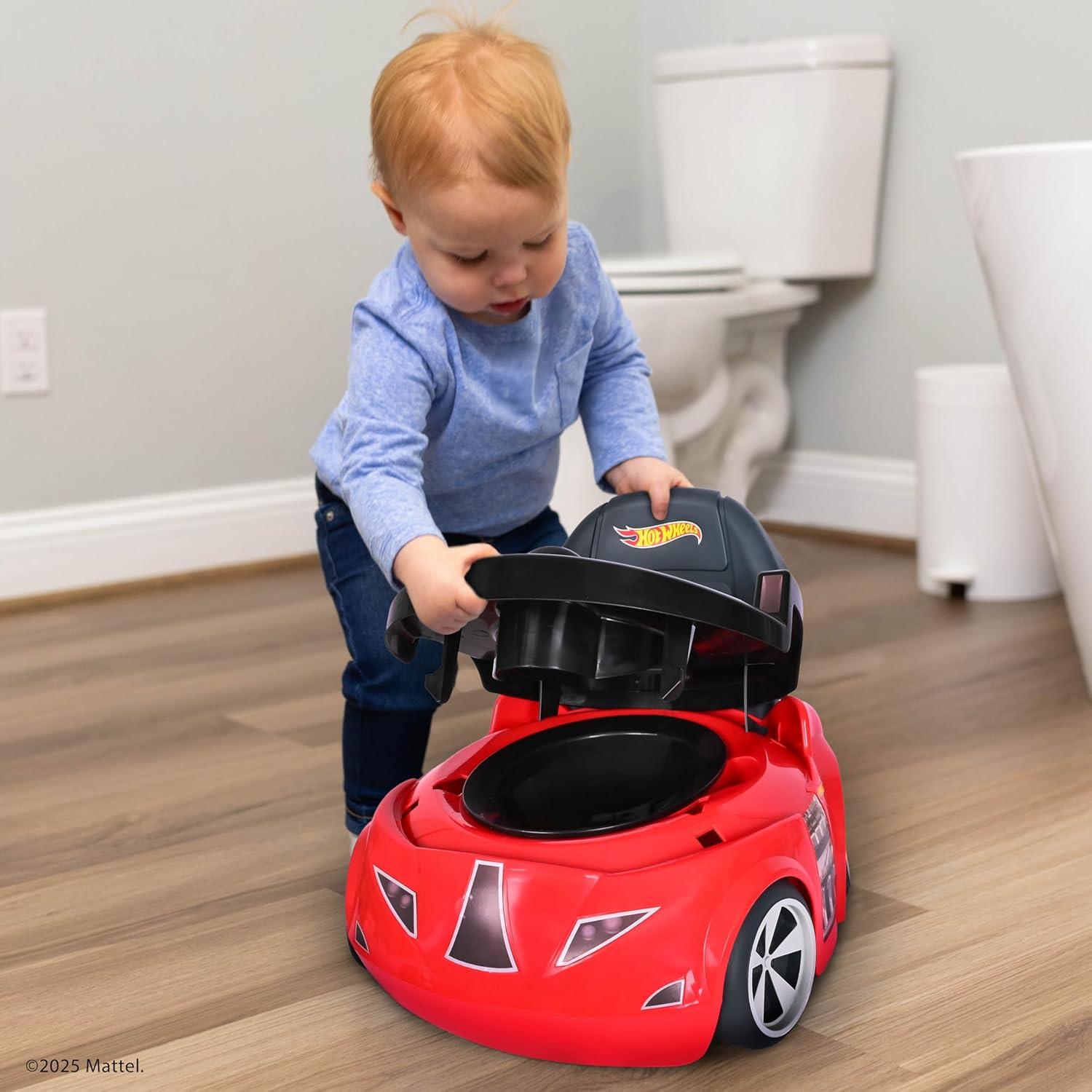 Inodoro de Entrenamiento Hot Wheels Rojo 2 en 1 para Niños