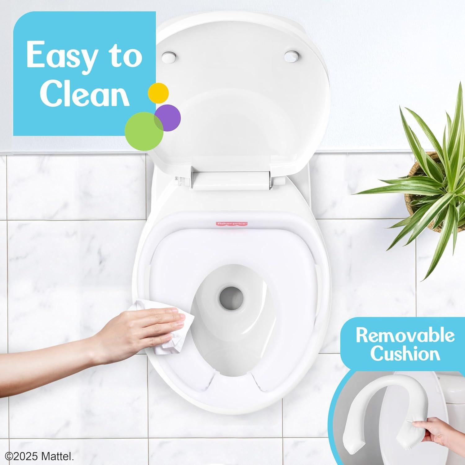 Asiento de Inodoro Fisher-Price Ready & Steady Acolchado Blanco