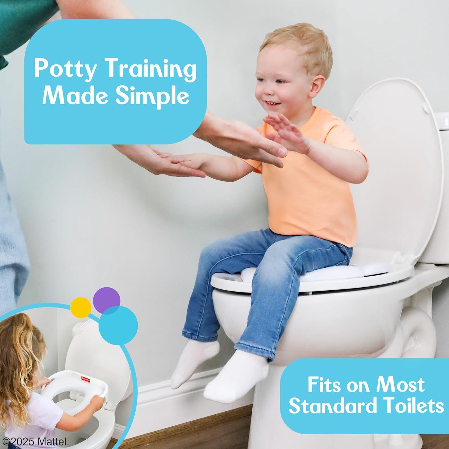 Asiento de Inodoro Fisher-Price Ready & Steady Acolchado Blanco