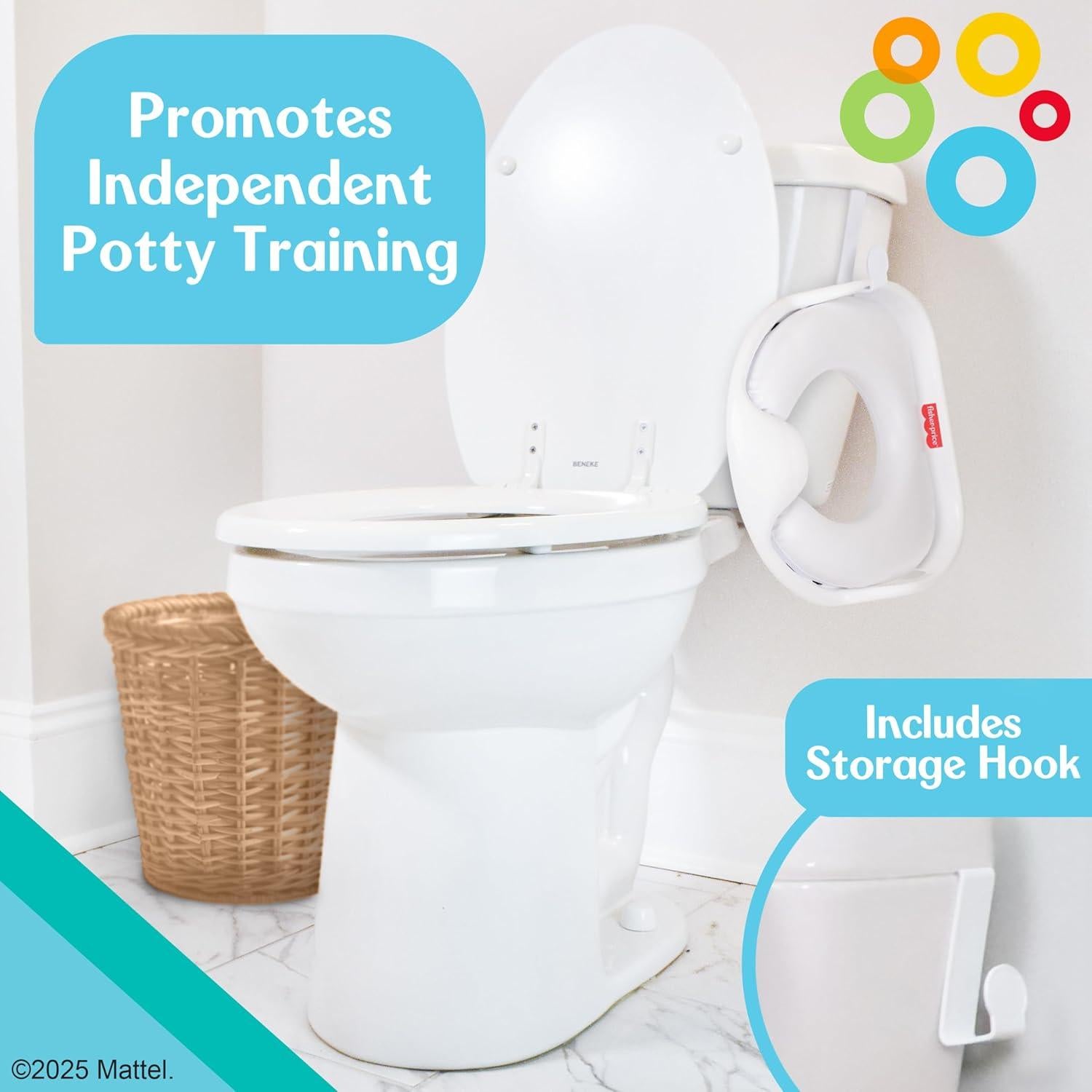 Asiento de Inodoro Fisher-Price Ready & Steady Acolchado Blanco