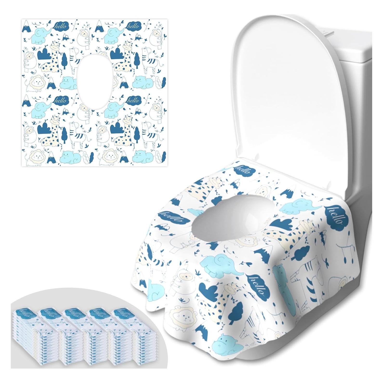 50 Cubiertas de Asiento de Inodoro Desechables Peyazoco - Extra Grandes