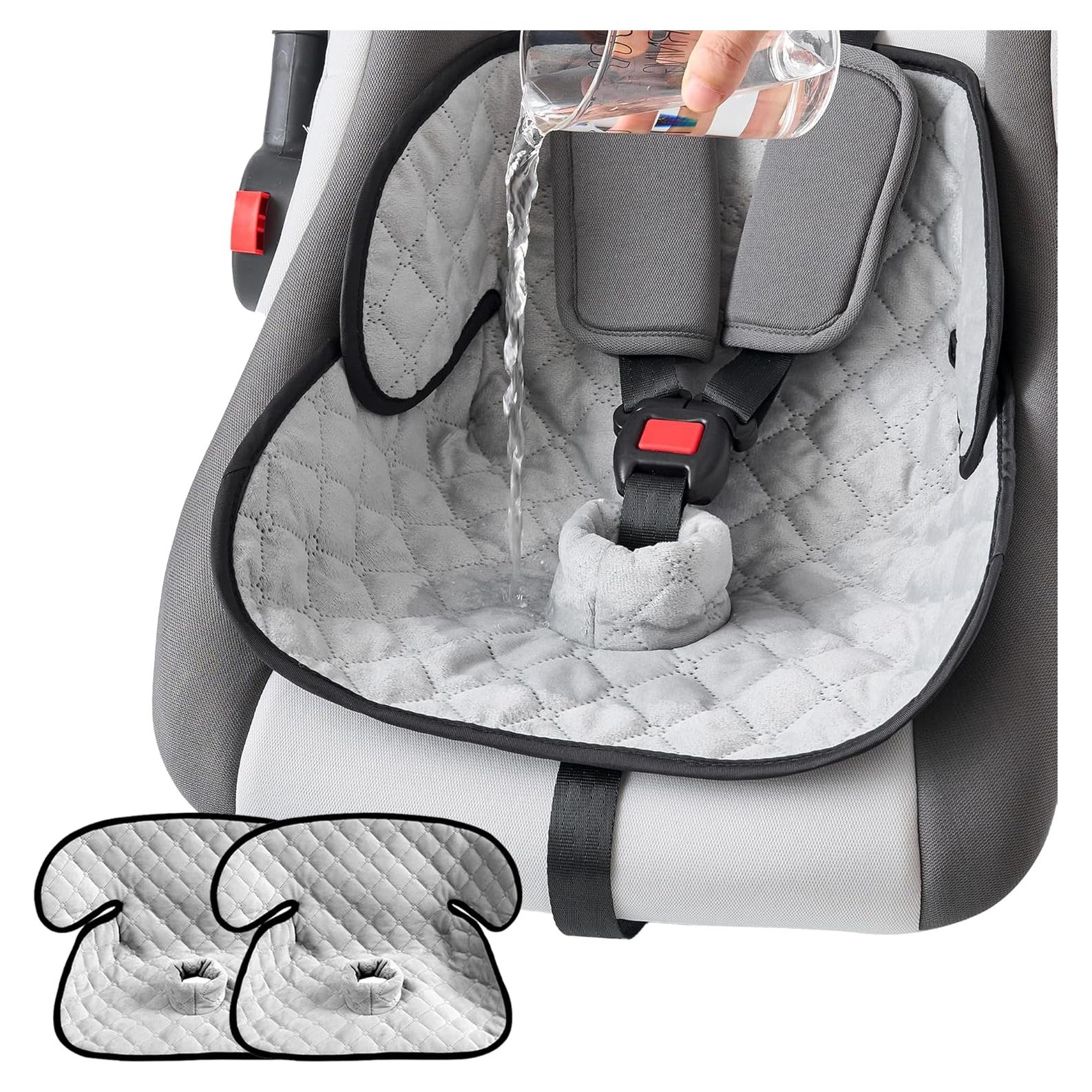 Protector de Asiento de Auto MOMSYLA - Paquete de 2 Gris Impermeable