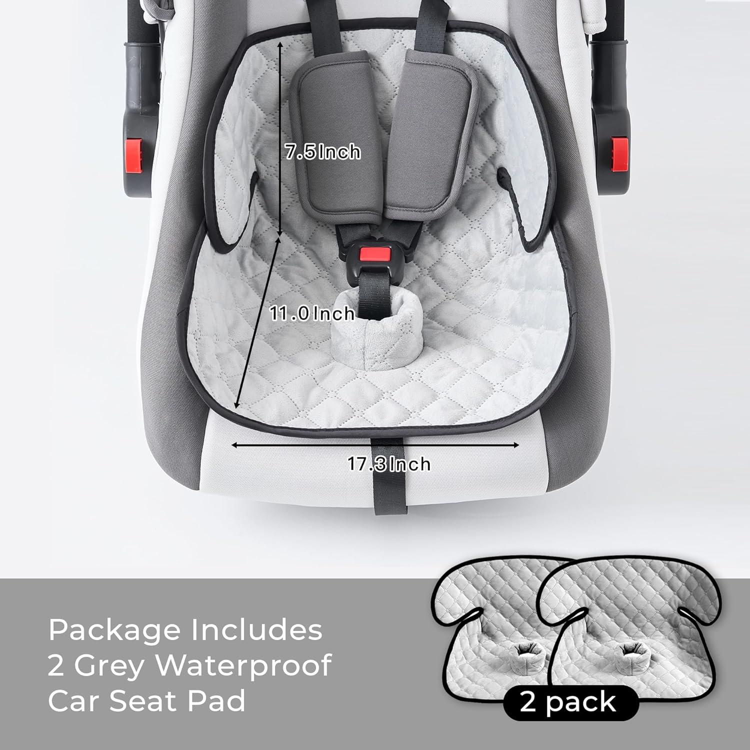 Protector de Asiento de Auto MOMSYLA - Paquete de 2 Gris Impermeable