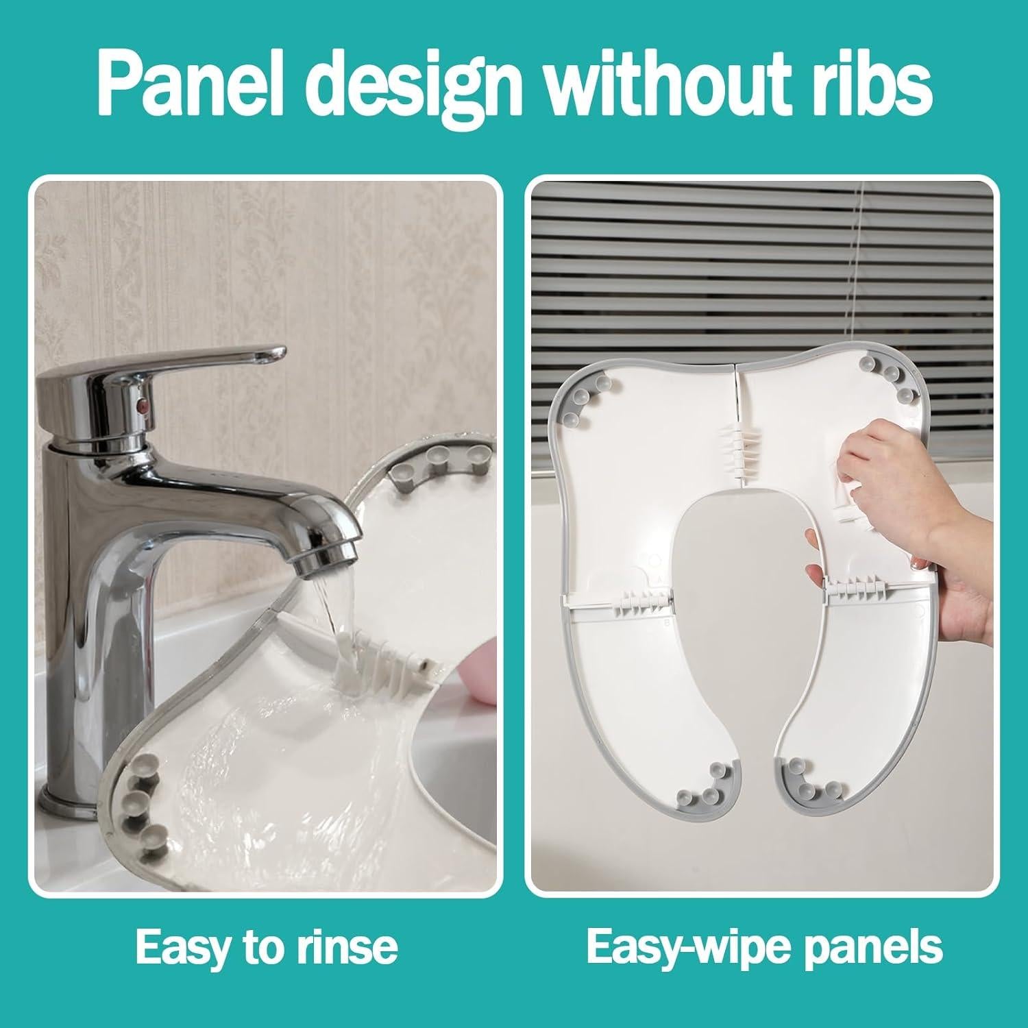 Asiento de Inodoro Portátil Babylush para Niños Pequeños - Gris