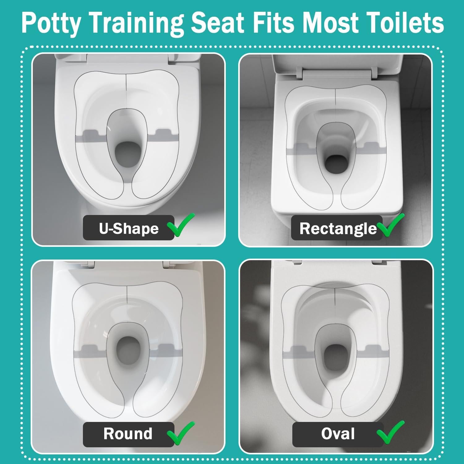 Asiento de Inodoro Portátil Babylush para Niños Pequeños - Gris