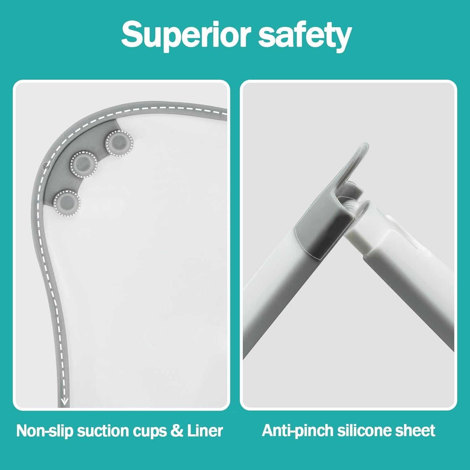 Asiento de Inodoro Portátil Babylush para Niños Pequeños - Gris