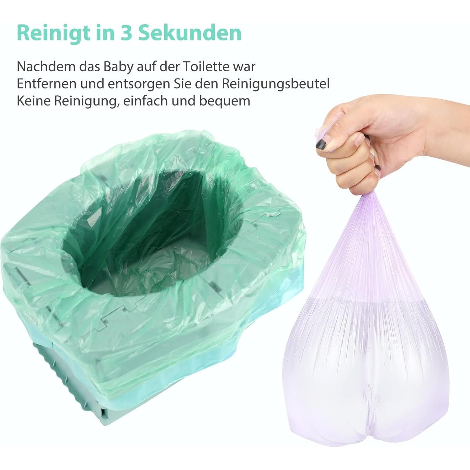 Orinal de Viaje Plegable para Niños Pequeños Verde - Portátil