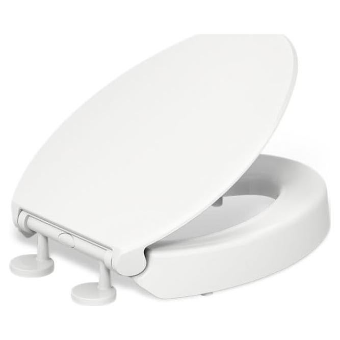 Asiento de Inodoro Elevado KOHLER Hyten 7.62 cm Cierre Suave Blanco