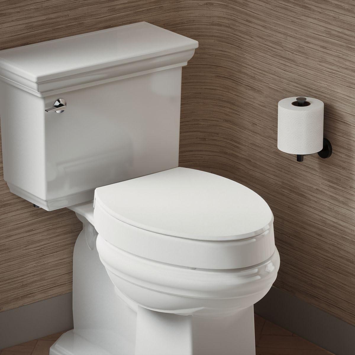 Asiento de Inodoro Elevado KOHLER Hyten 7.62 cm Cierre Suave Blanco