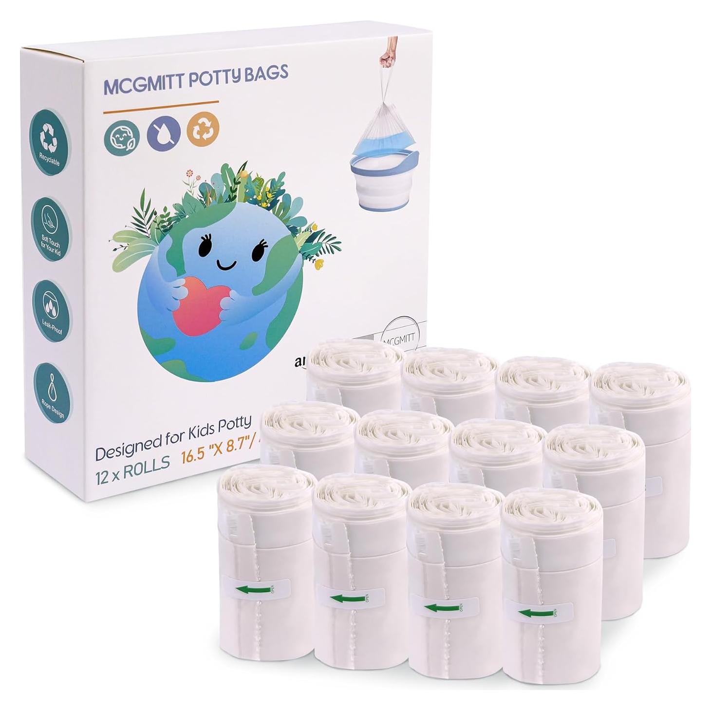 Bolsas Desechables para Inodoro MCGMITT 120 PCS a Prueba de Fugas