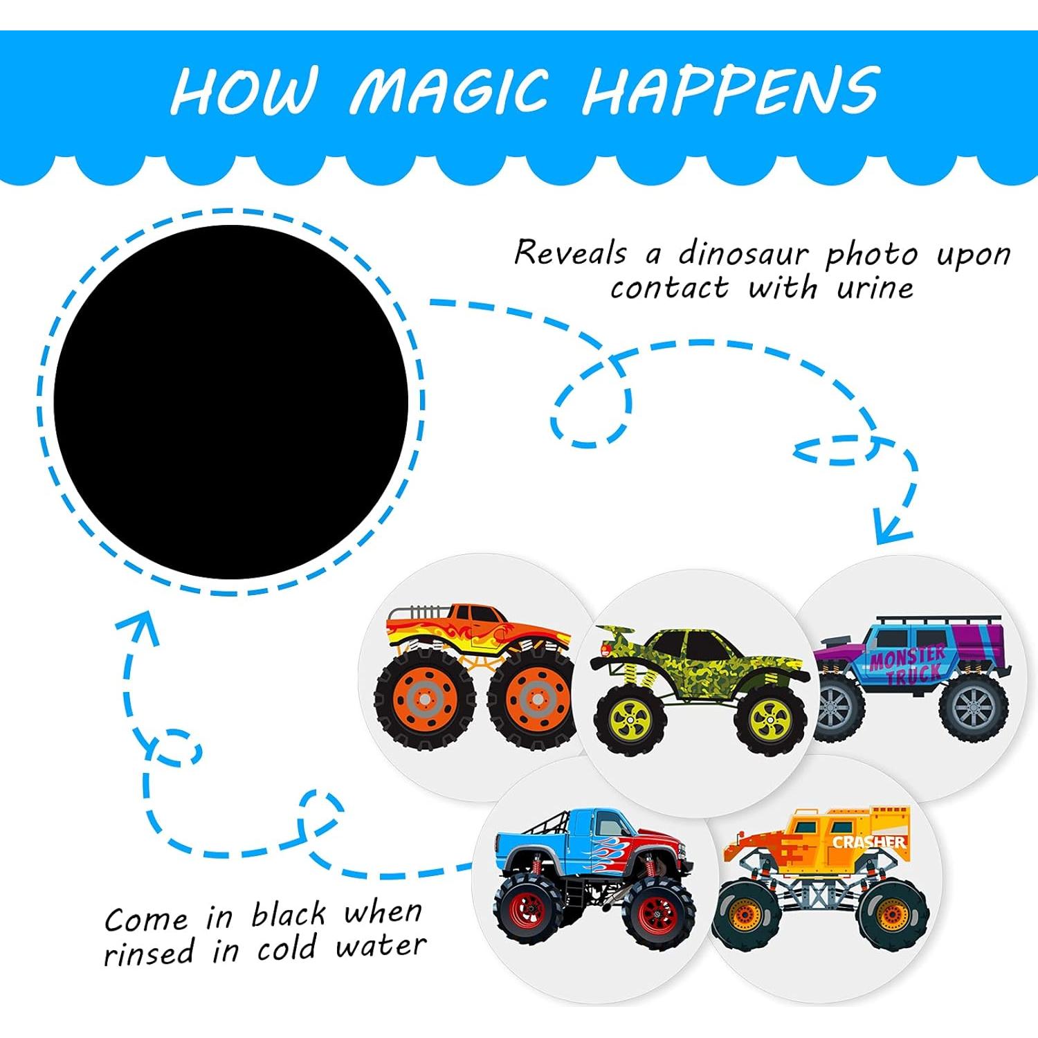 Calcomanías de Entrenamiento para Baño Zonon - 10 Piezas Camiones