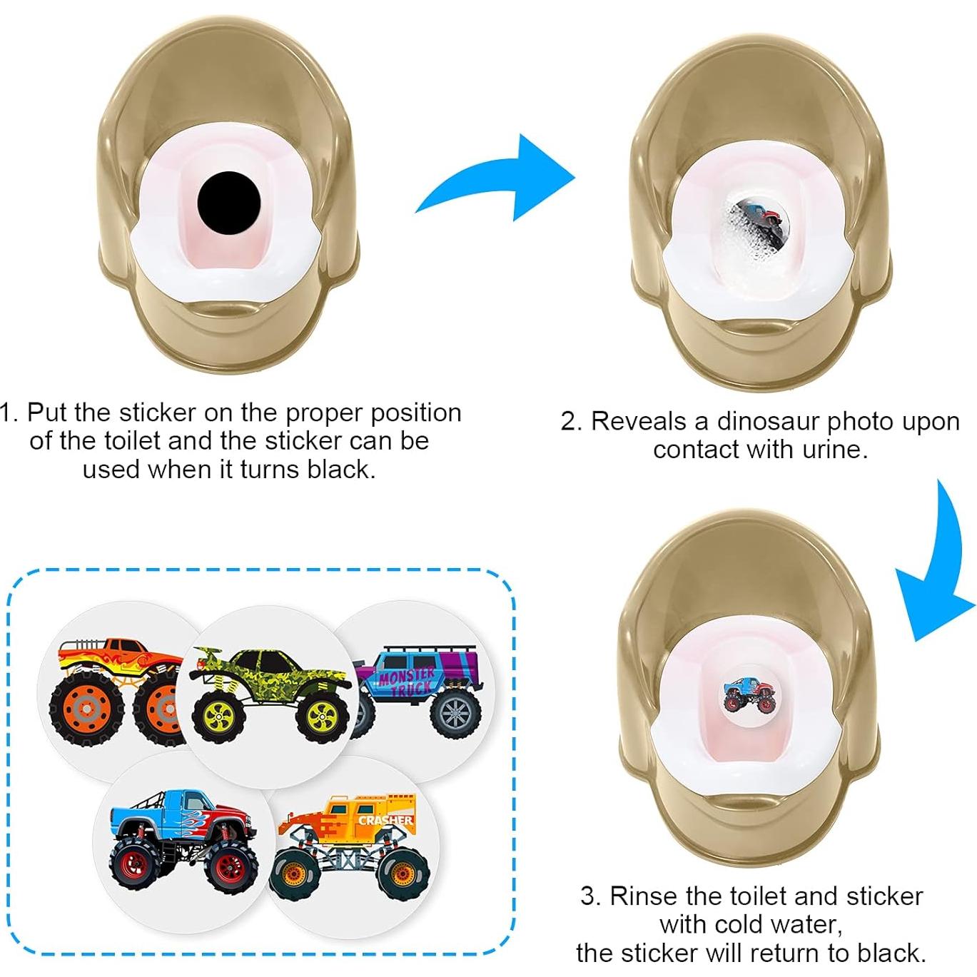 Calcomanías de Entrenamiento para Baño Zonon - 10 Piezas Camiones