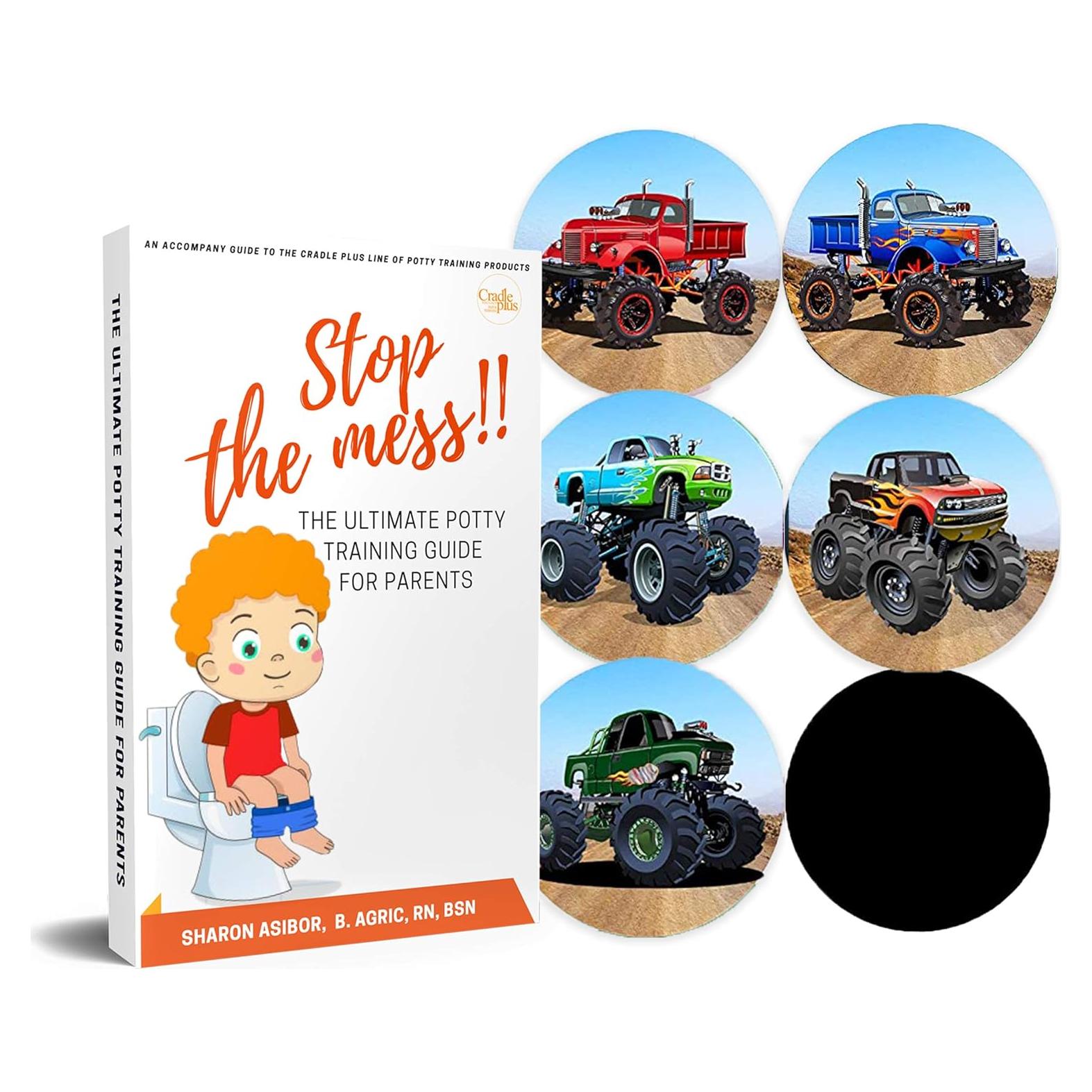 Sticker Mágico para Entrenamiento de Baño Camión de Monstruo - 5 Piezas