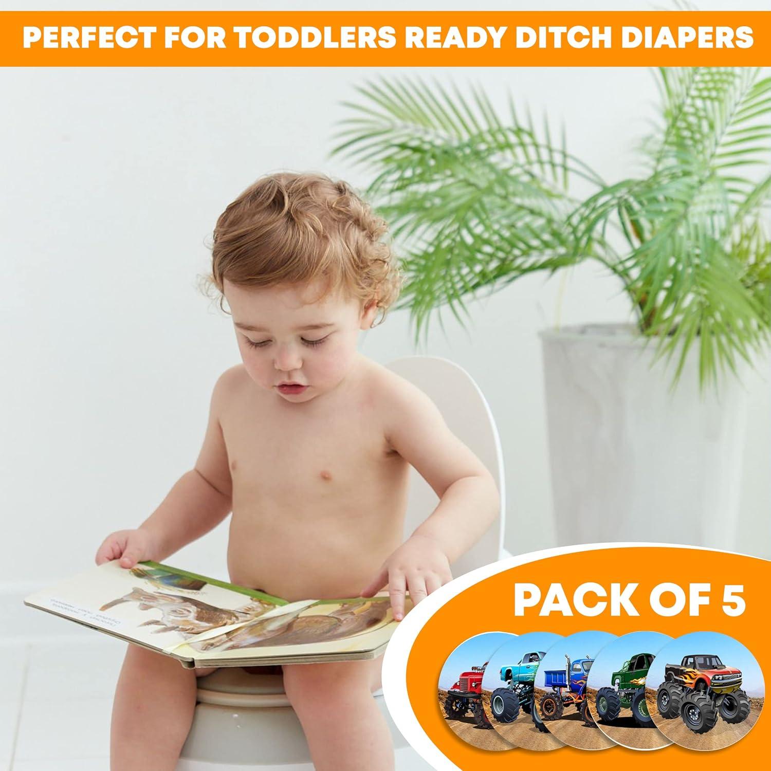 Sticker Mágico para Entrenamiento de Baño Camión de Monstruo - 5 Piezas