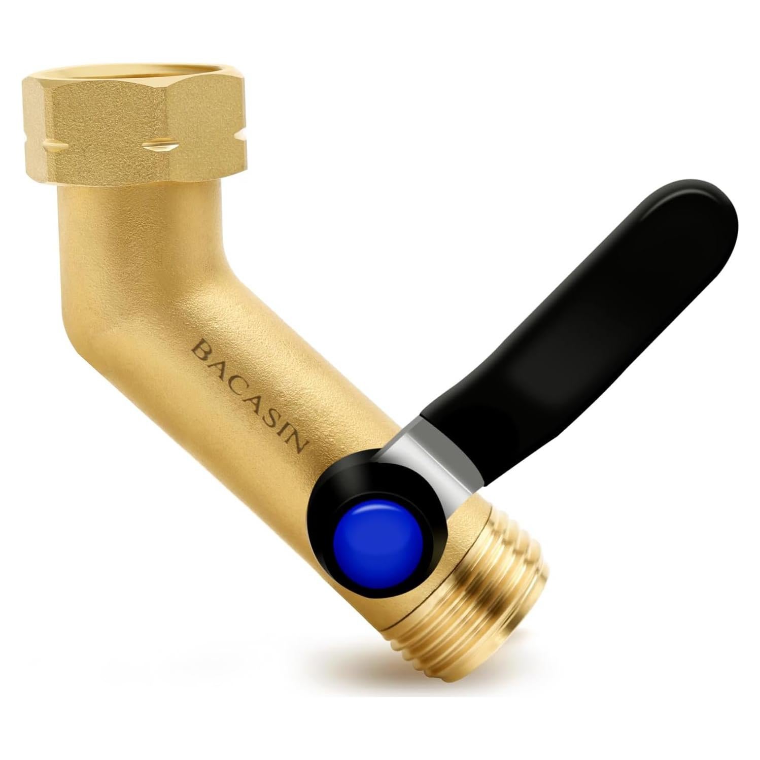 Válvula de Cierre de Jardín BACASIN 135° Latón Acero Inoxidable