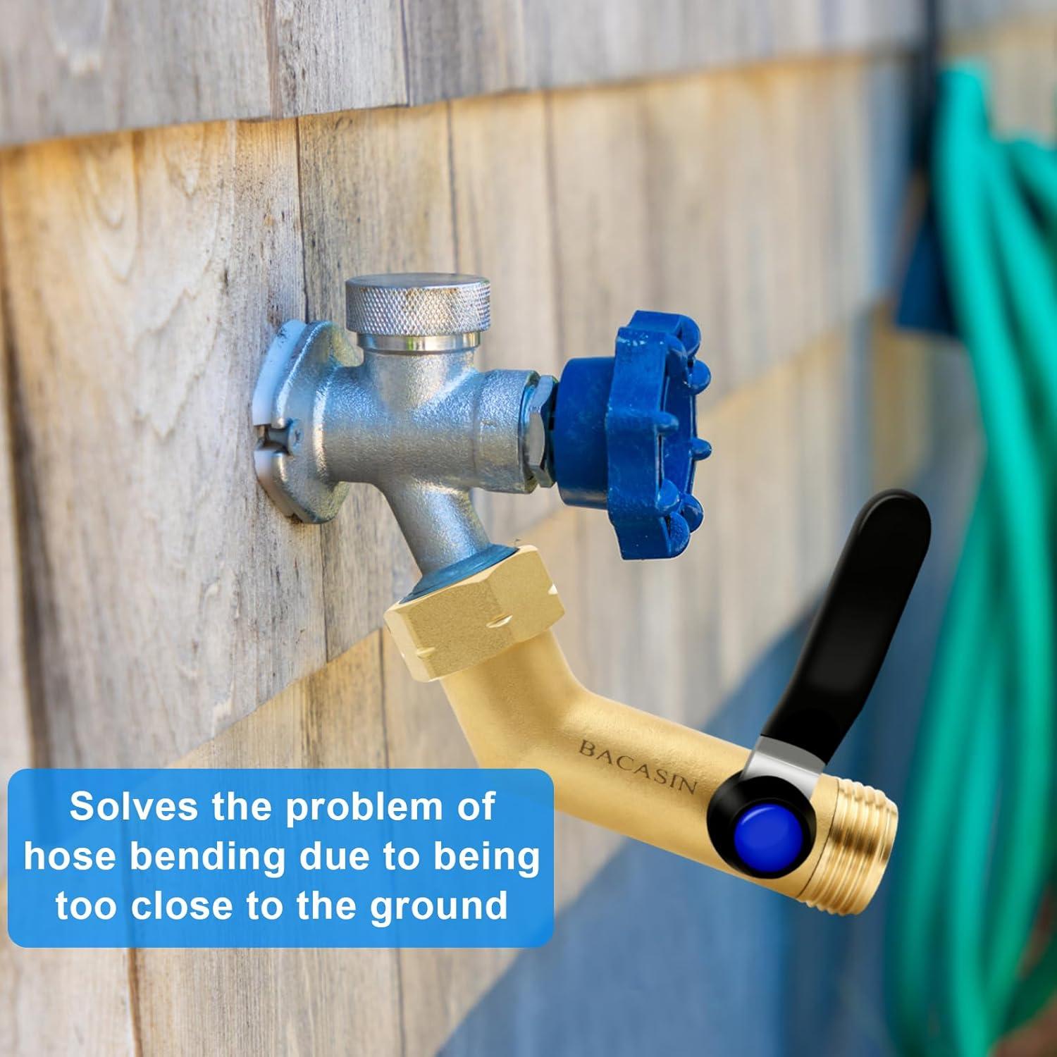 Válvula de Cierre de Jardín BACASIN 135° Latón Acero Inoxidable