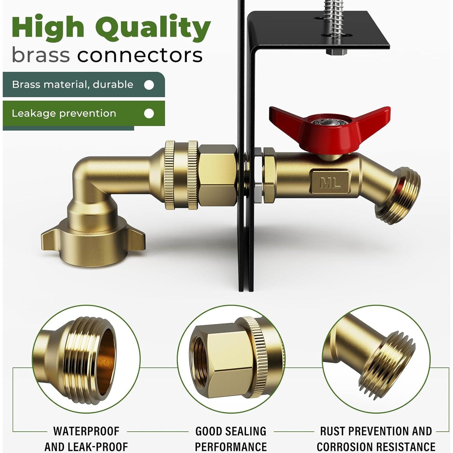 Kit Grifo de Agua FETUSI SGLJ, Latón Negro, Instalación Fácil