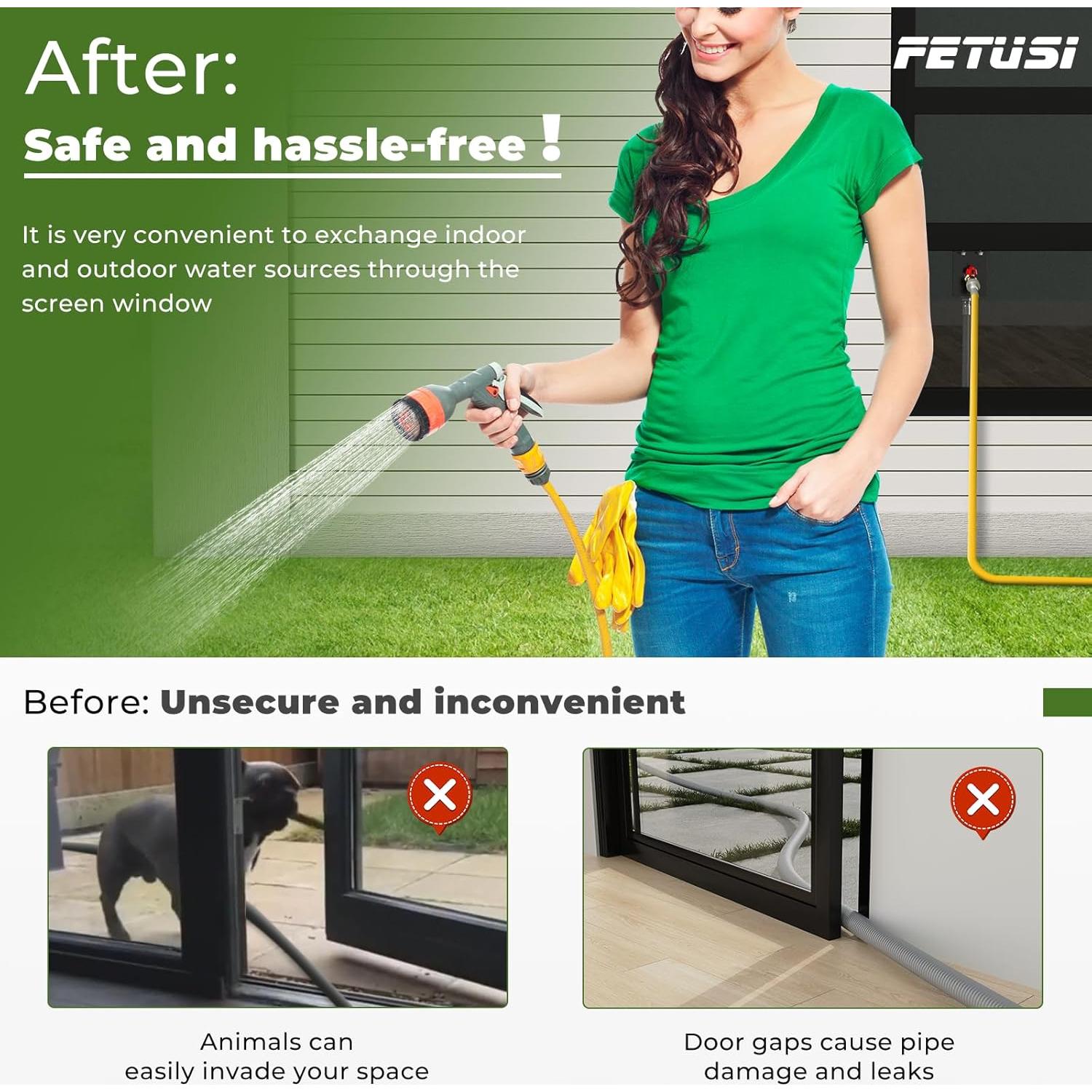 Kit Grifo de Agua FETUSI SGLJ, Latón Negro, Instalación Fácil