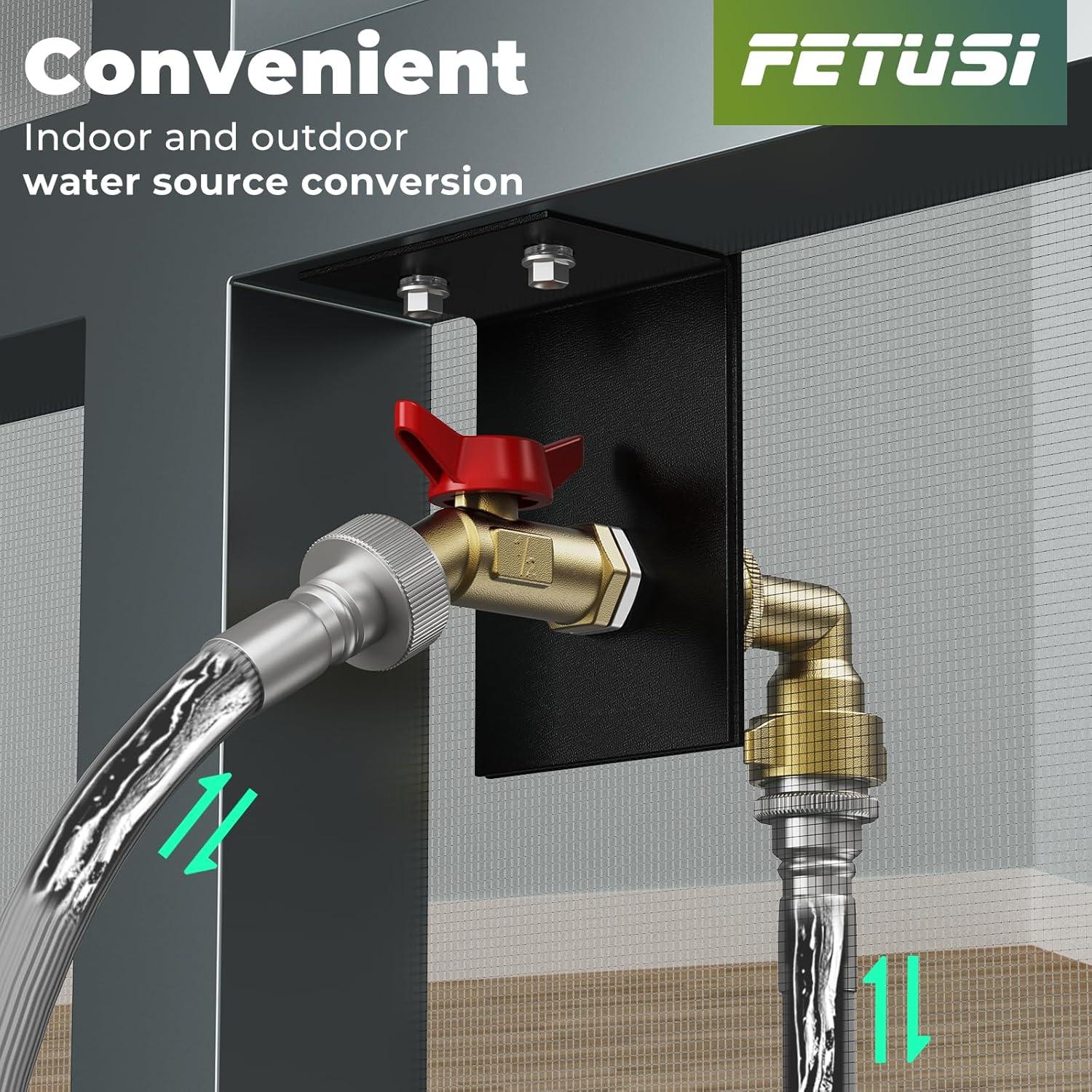 Kit Grifo de Agua FETUSI SGLJ, Latón Negro, Instalación Fácil