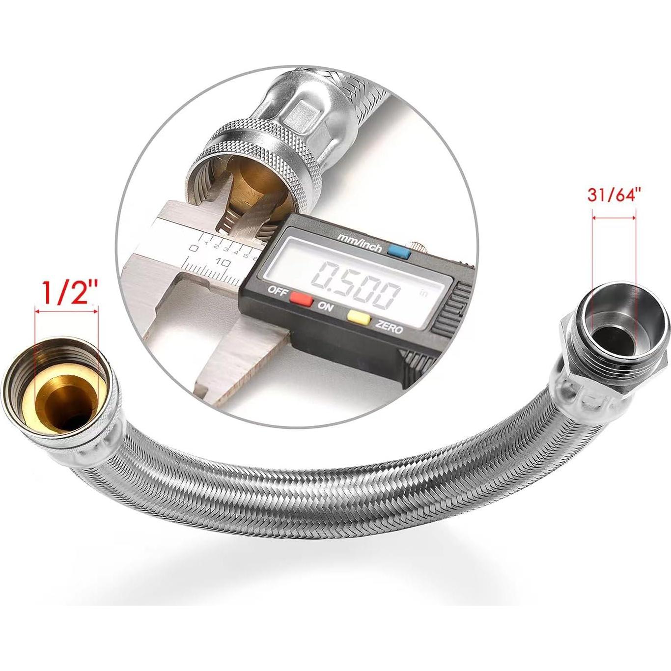 Extensor de Manguera de Jardín XUESNOF 30.48 cm Acero Inoxidable