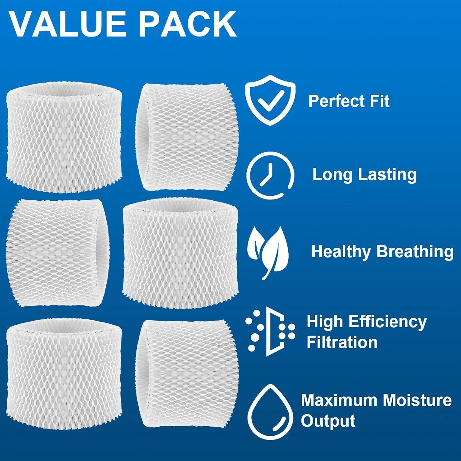 Filtro de Humidificador WF2 TOMOON - Paquete de 6 para Vicks y Kaz