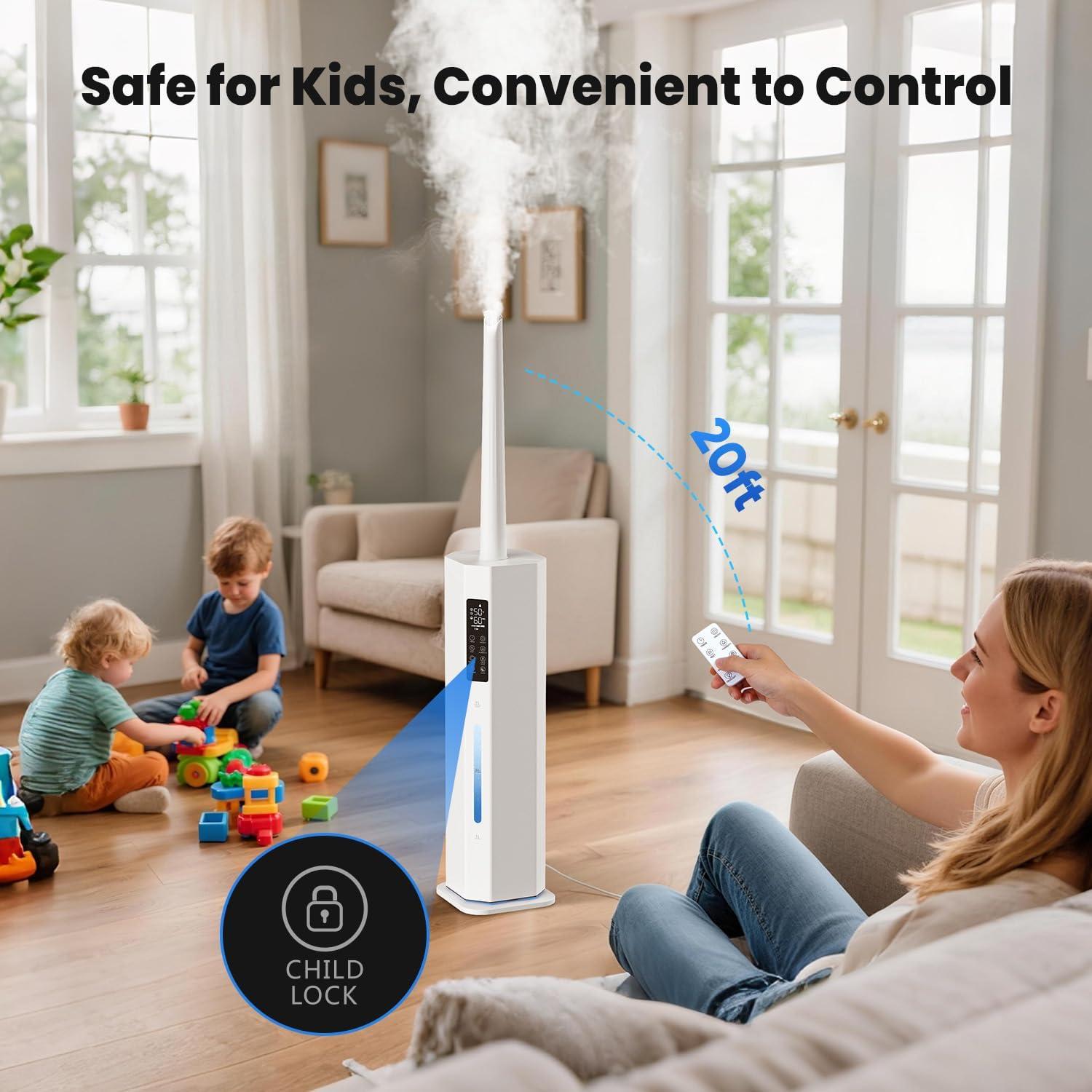 Humidificador GloryAir 9L Ultrasonido para Habitaciones Grandes