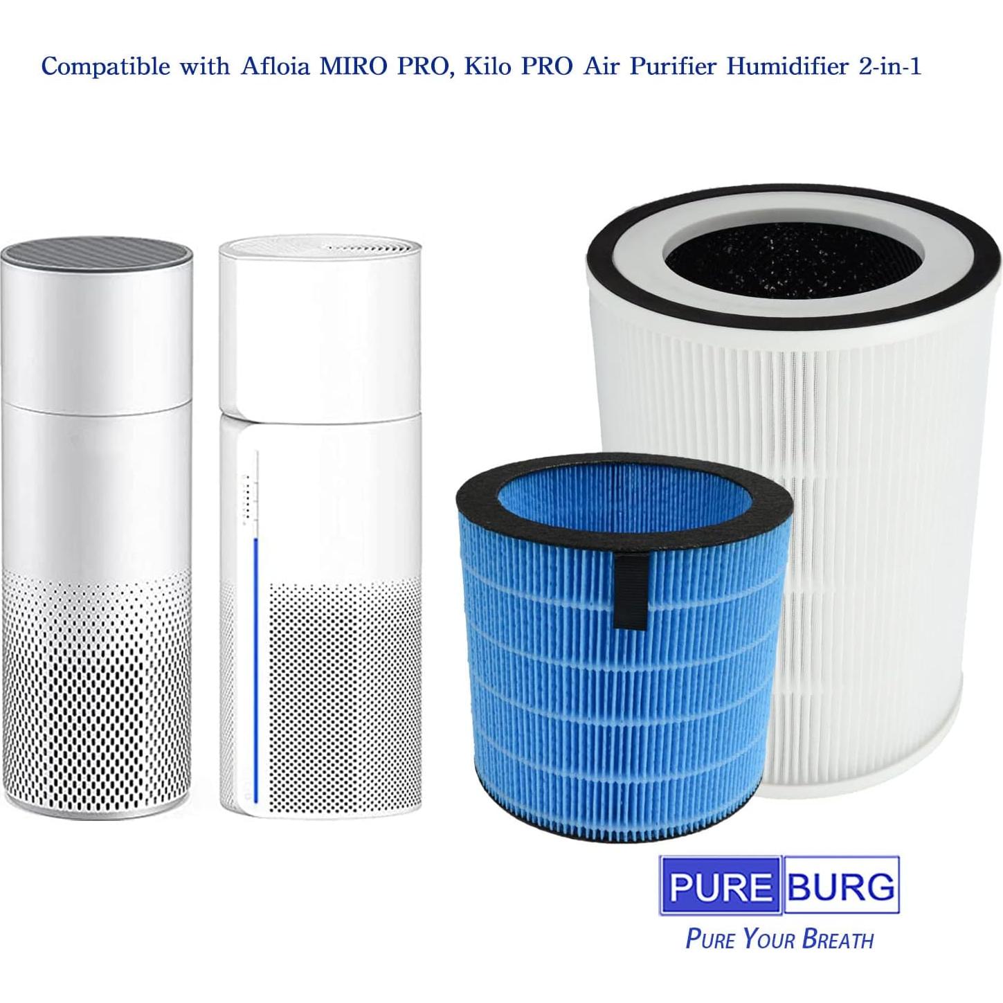 Juego de Filtros de Reemplazo PUREBURG HEPA H13 para Afloia MIRO PRO y KILO PRO